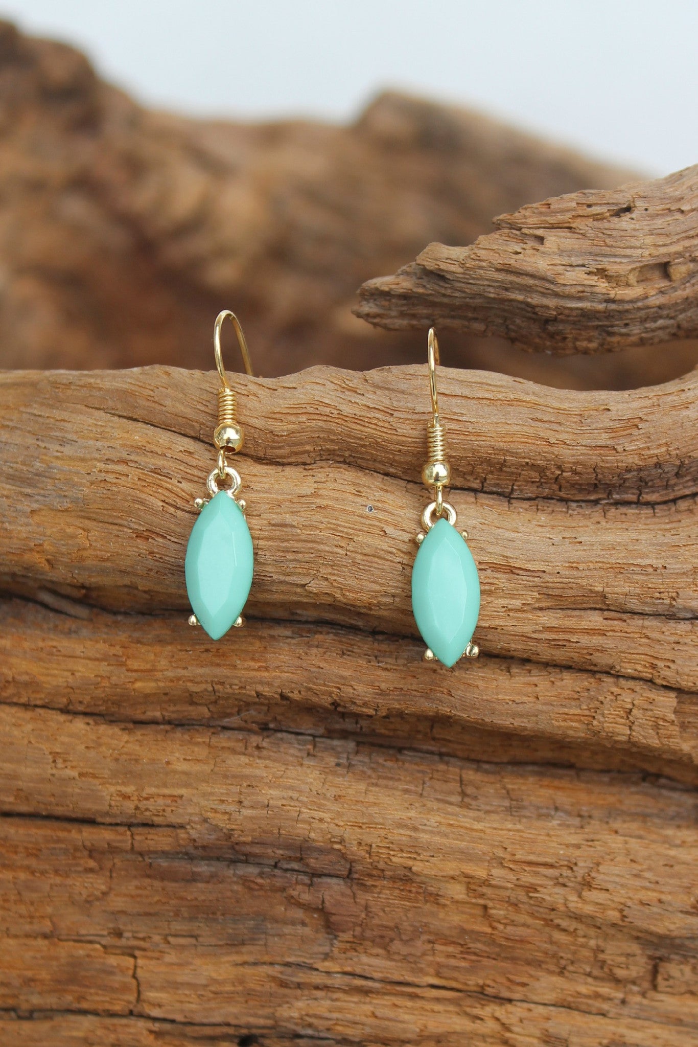 Marquise Earrings, Mint