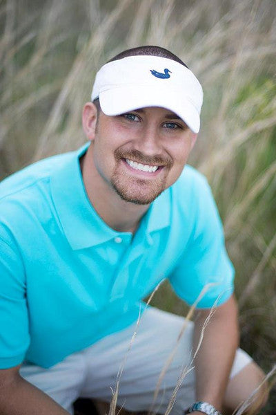 Southern Marsh: Visor, White with Navy