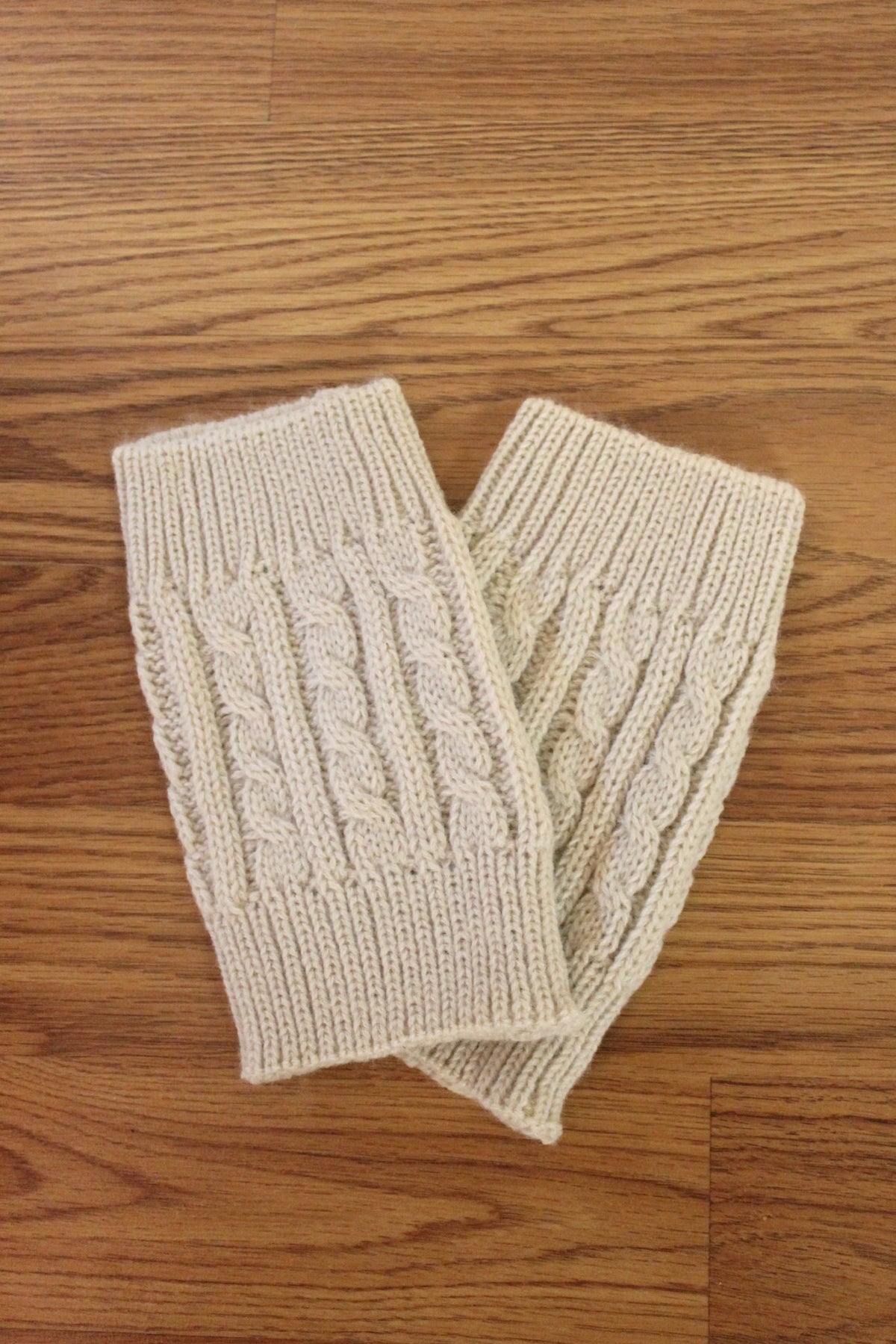 Cable Stitch Boot Cuffs, Oatmeal