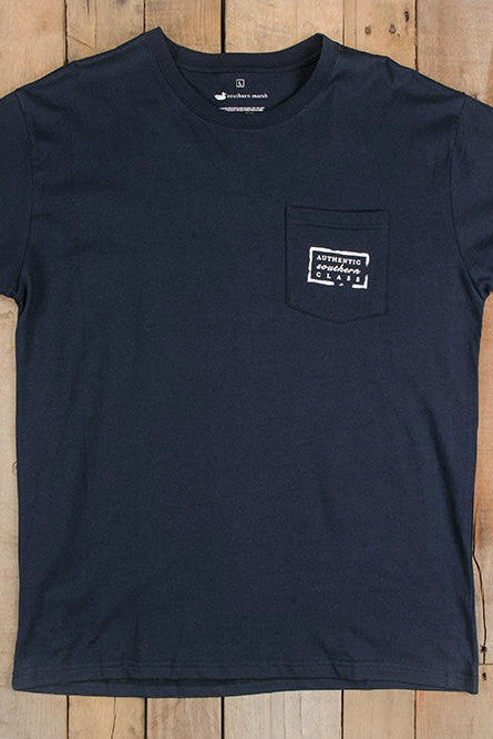 Southern Marsh: Authentic Tee, Navy