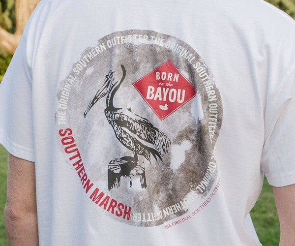 Southern Marsh: "Bayou Outfitter" Tee, White