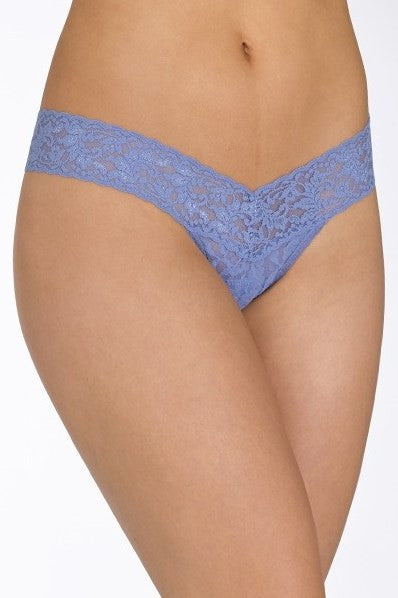 Hanky Panky: Signature Lace Low Rise Thong, Chambray
