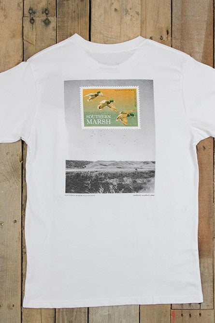 Southern Marsh: Duck Stamp Tee, White