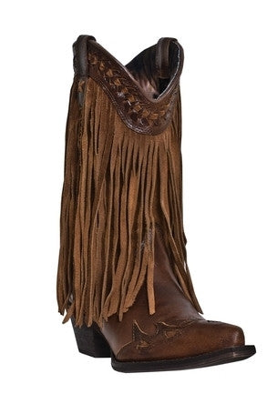 Dingo: Fringe Boots, Brown