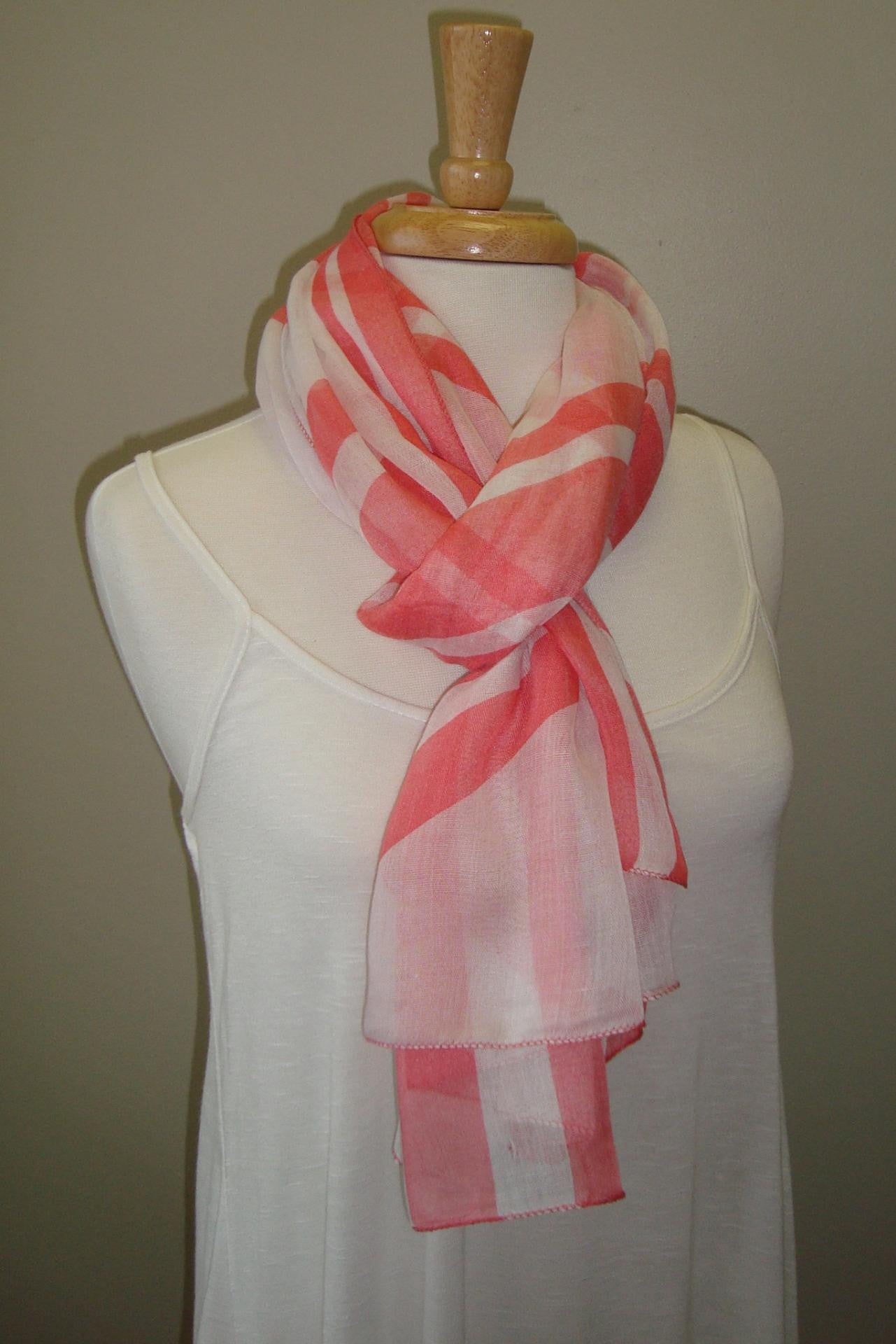 Blaire Scarf, Pink/White
