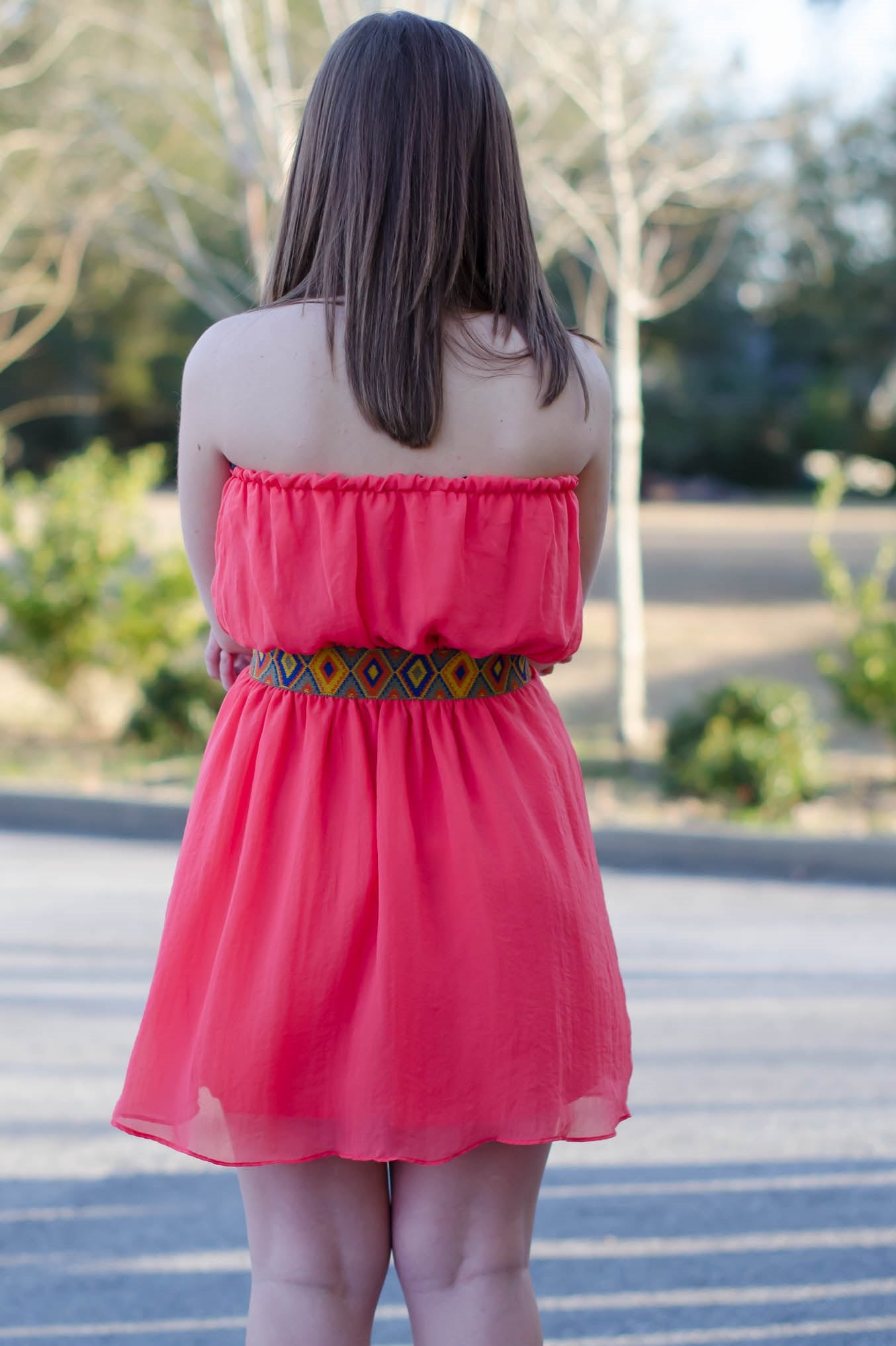 Kandace Dress, Coral