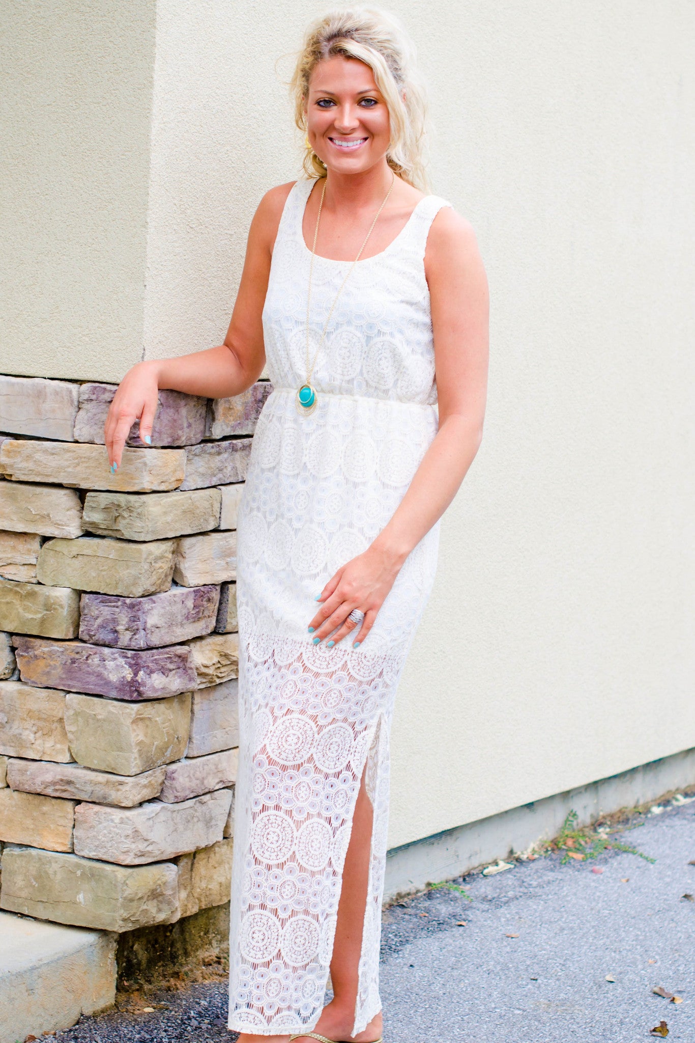 Everly: Eleanor Maxi, Ivory - Elise Everly: Eleanor Maxi, Ivory - Elise