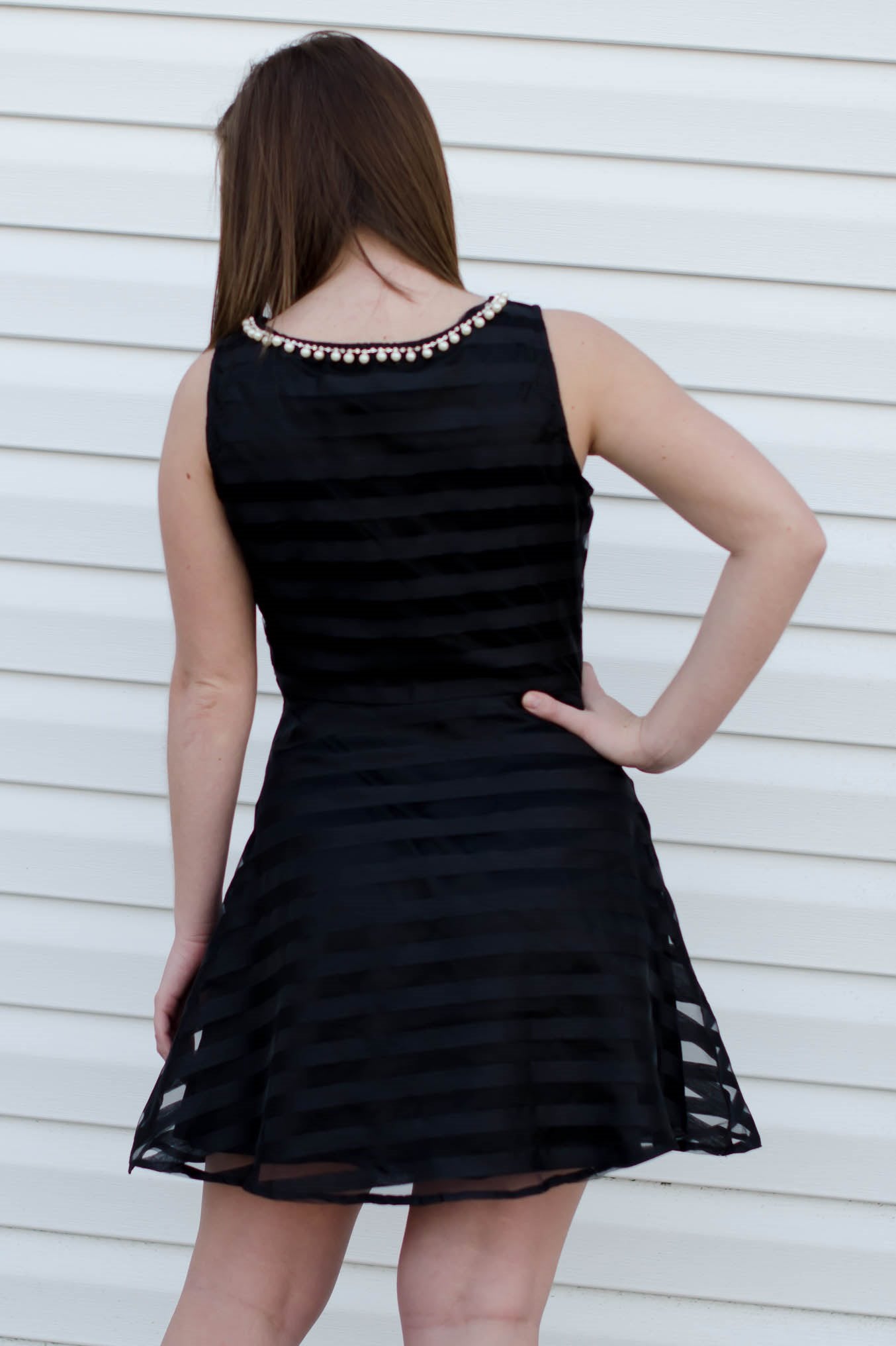 Karlie: Pearls and Curls Dress, Black