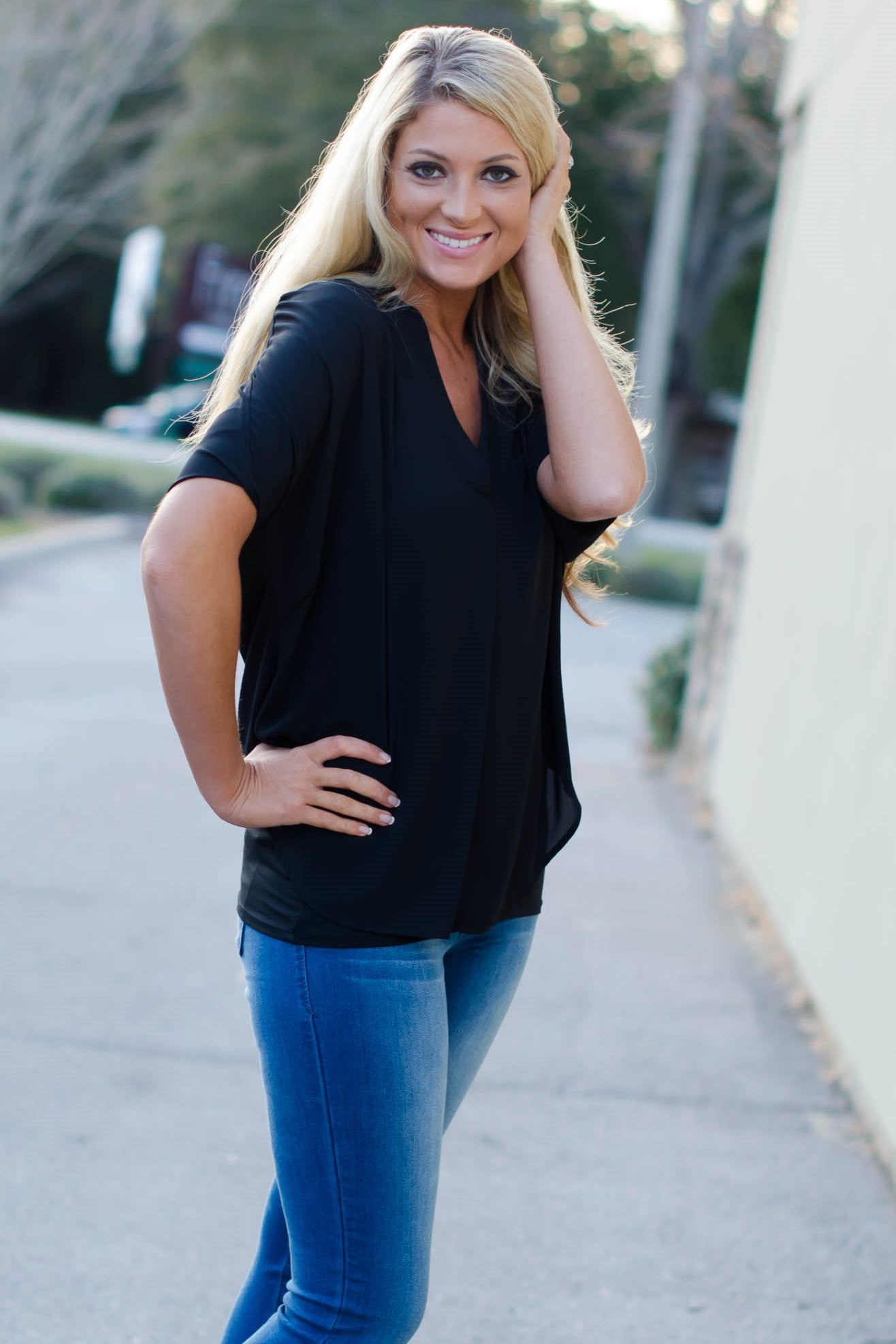 Glam: Alexandra Blouse, Black