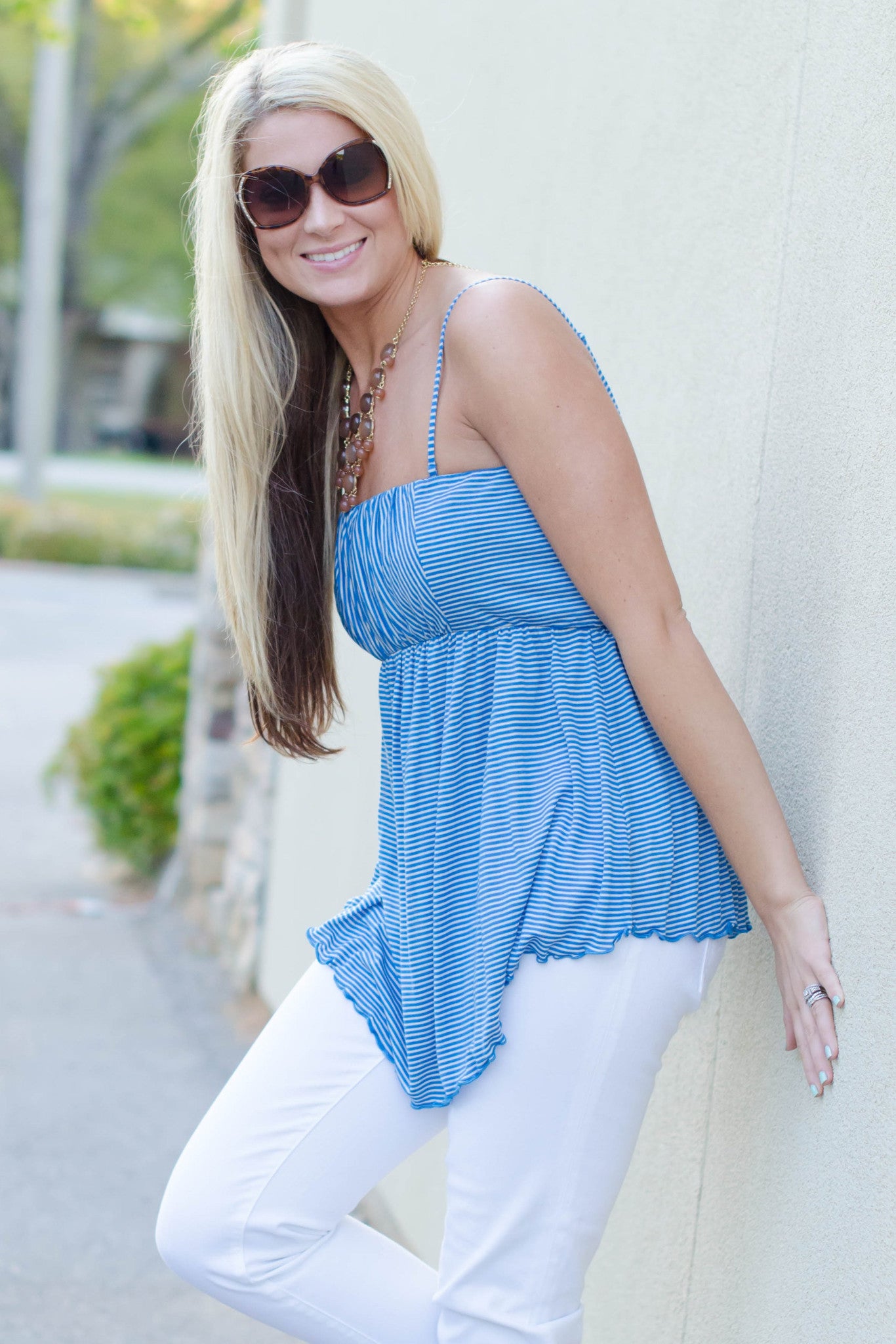 Free People: Alexa Top, Blue