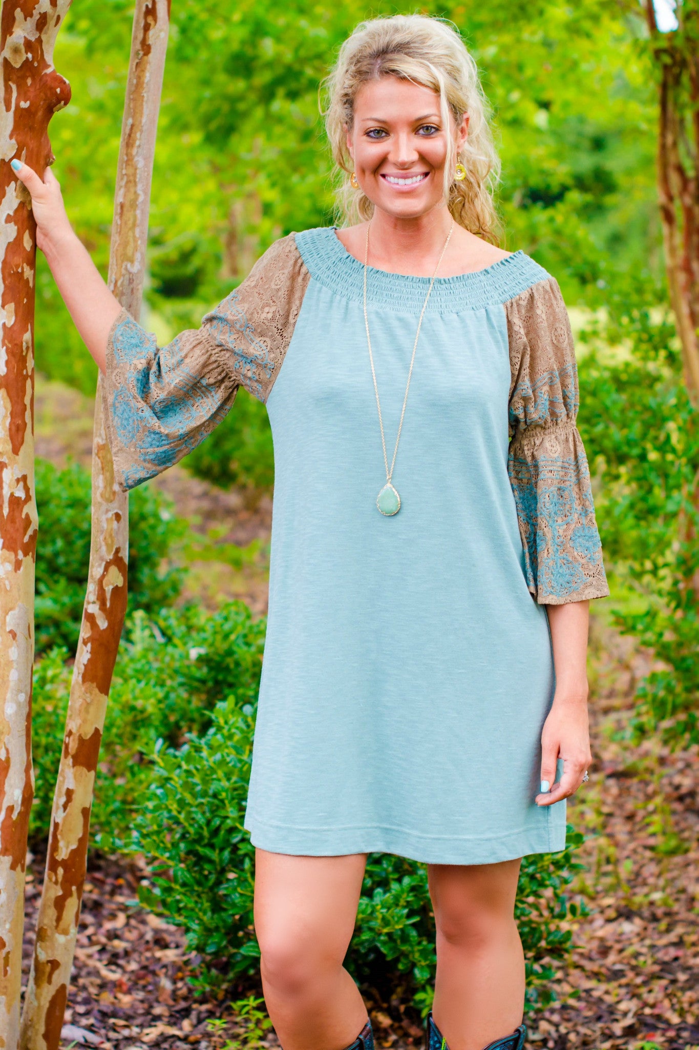 Uncle Frank: Britten Dress, Blue