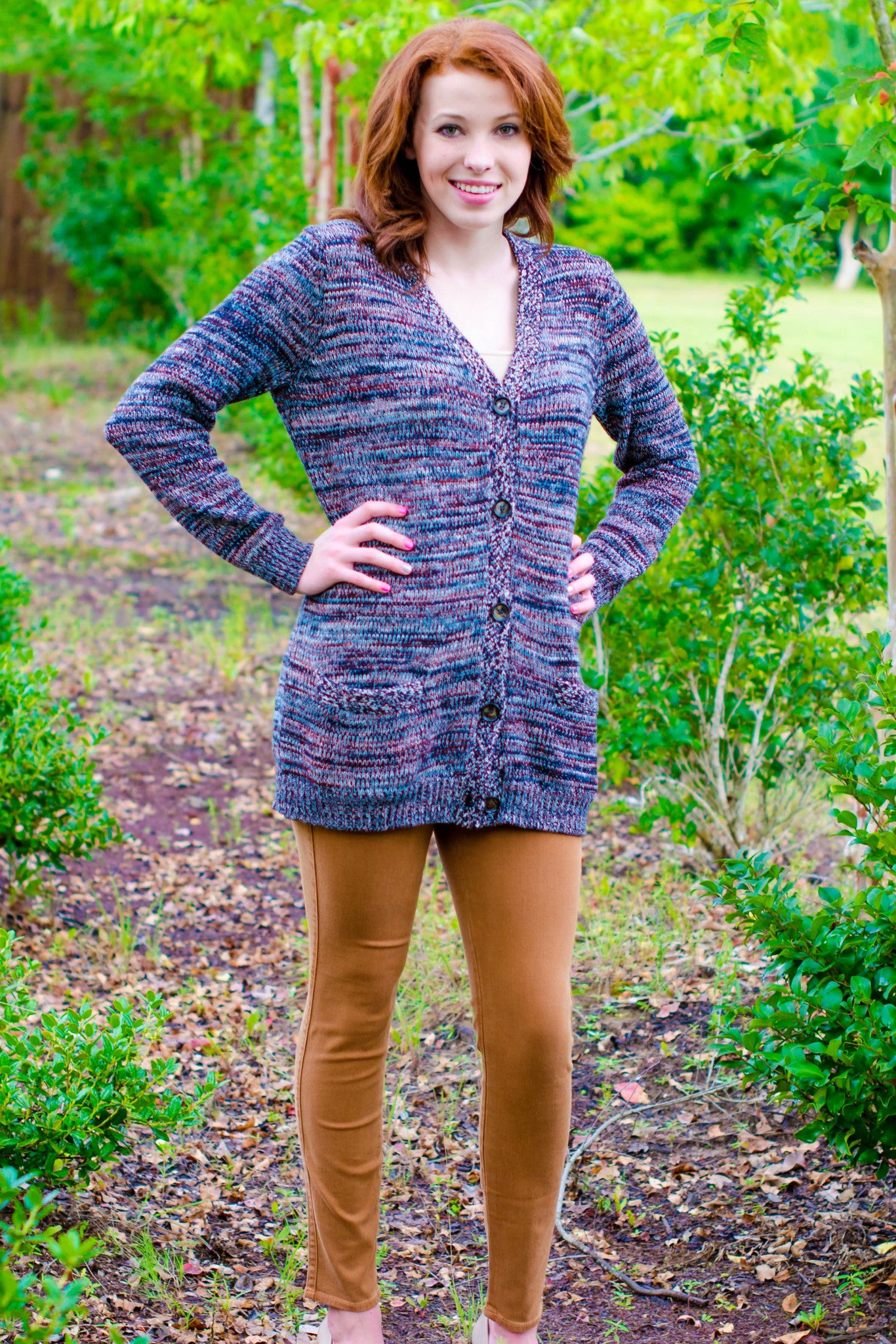 525 America: Boyfriend Cardigan, Gray