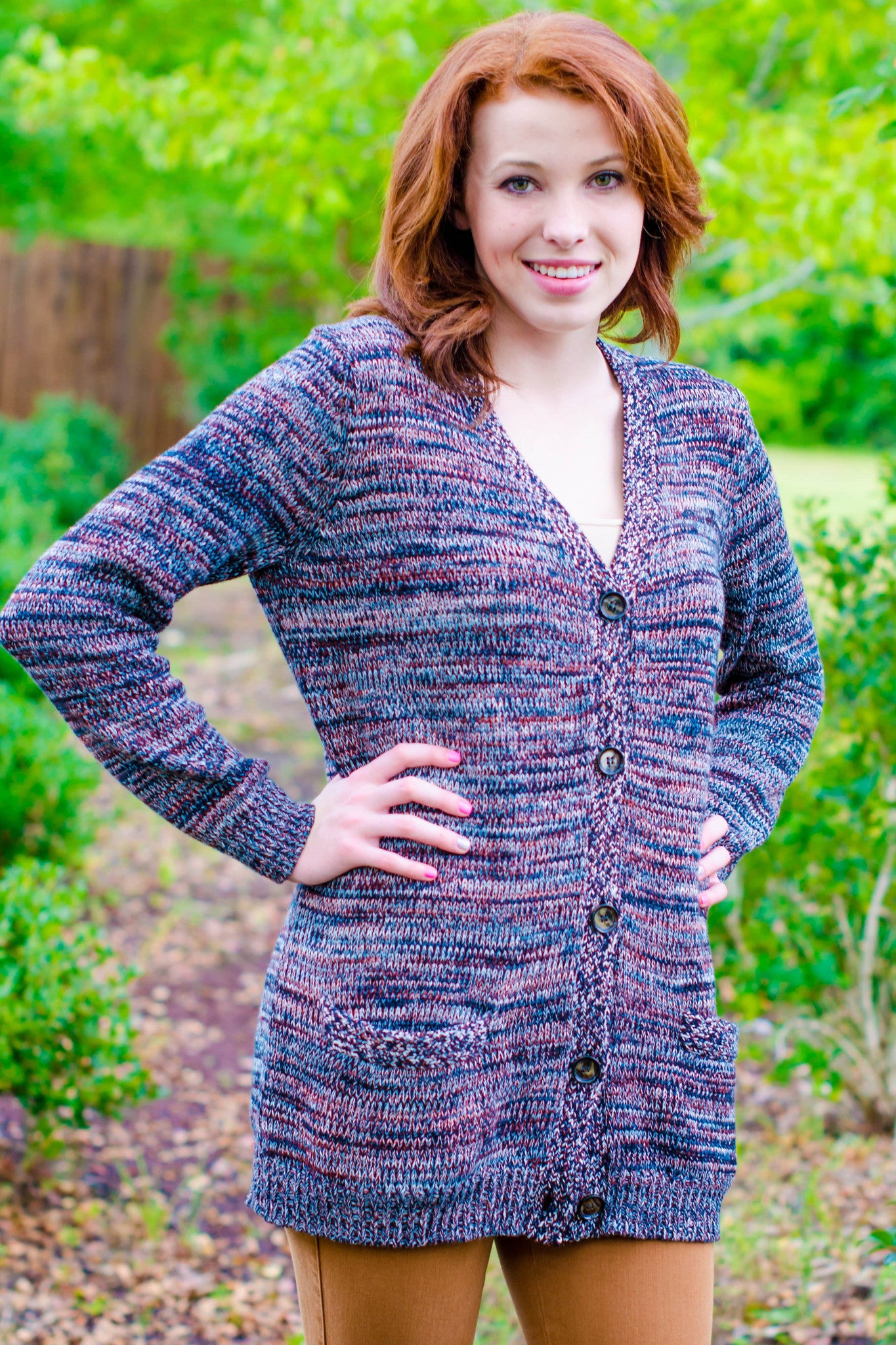 525 America: Boyfriend Cardigan, Gray