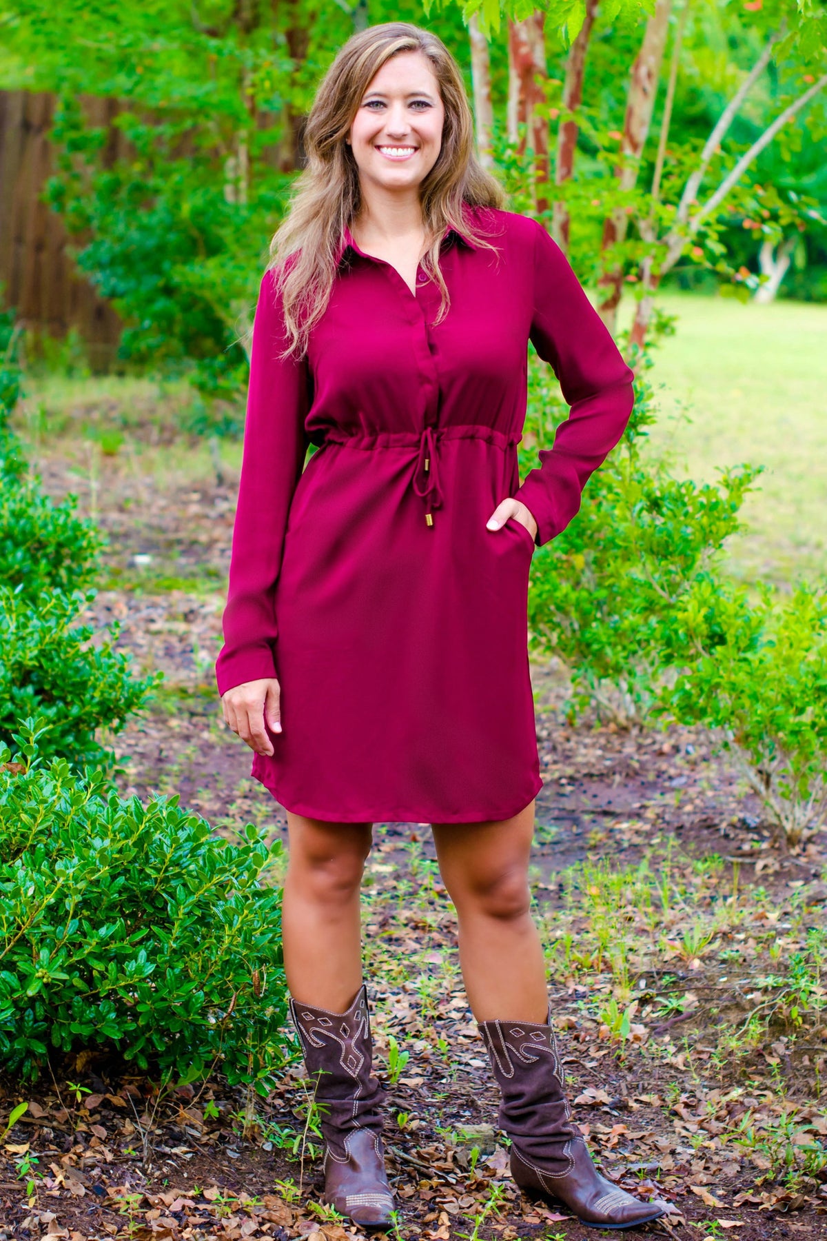 C. Luce: Haley Dress, Burgundy