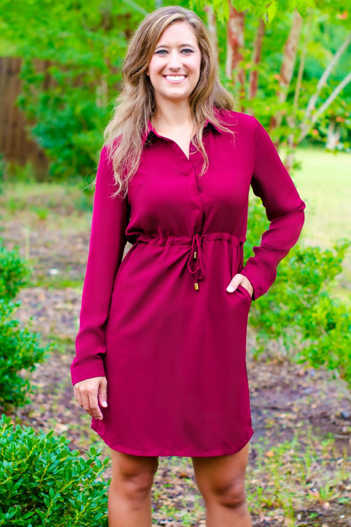 C. Luce: Haley Dress, Burgundy