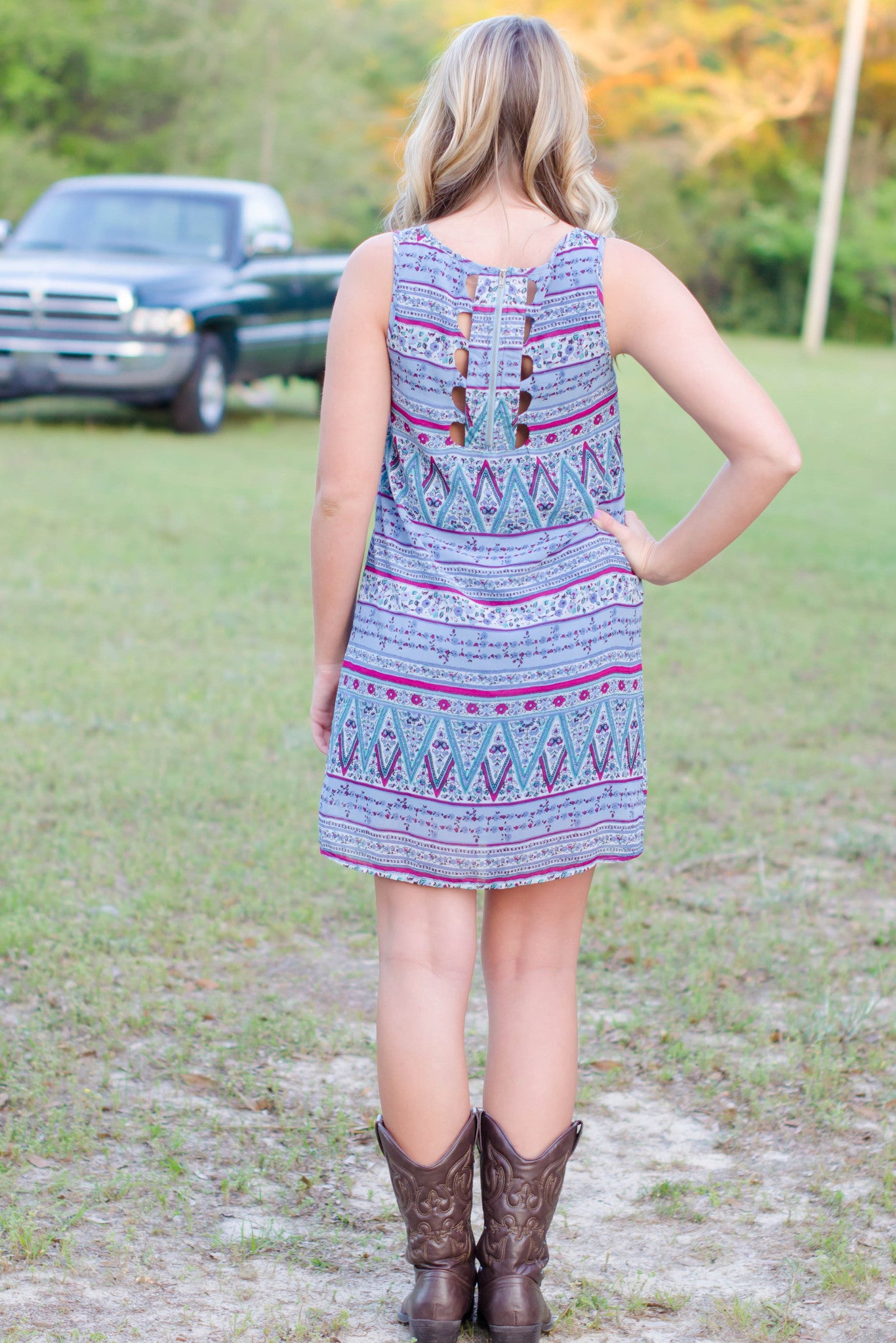 Amanda Dress, Blue