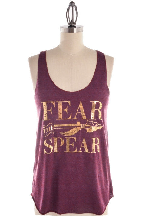 Judith March: Fear the Spear Tank, Burgundy