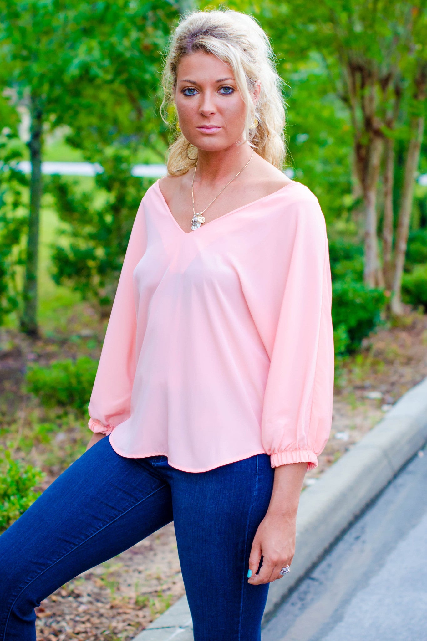 Glam: Tia Top, Peach