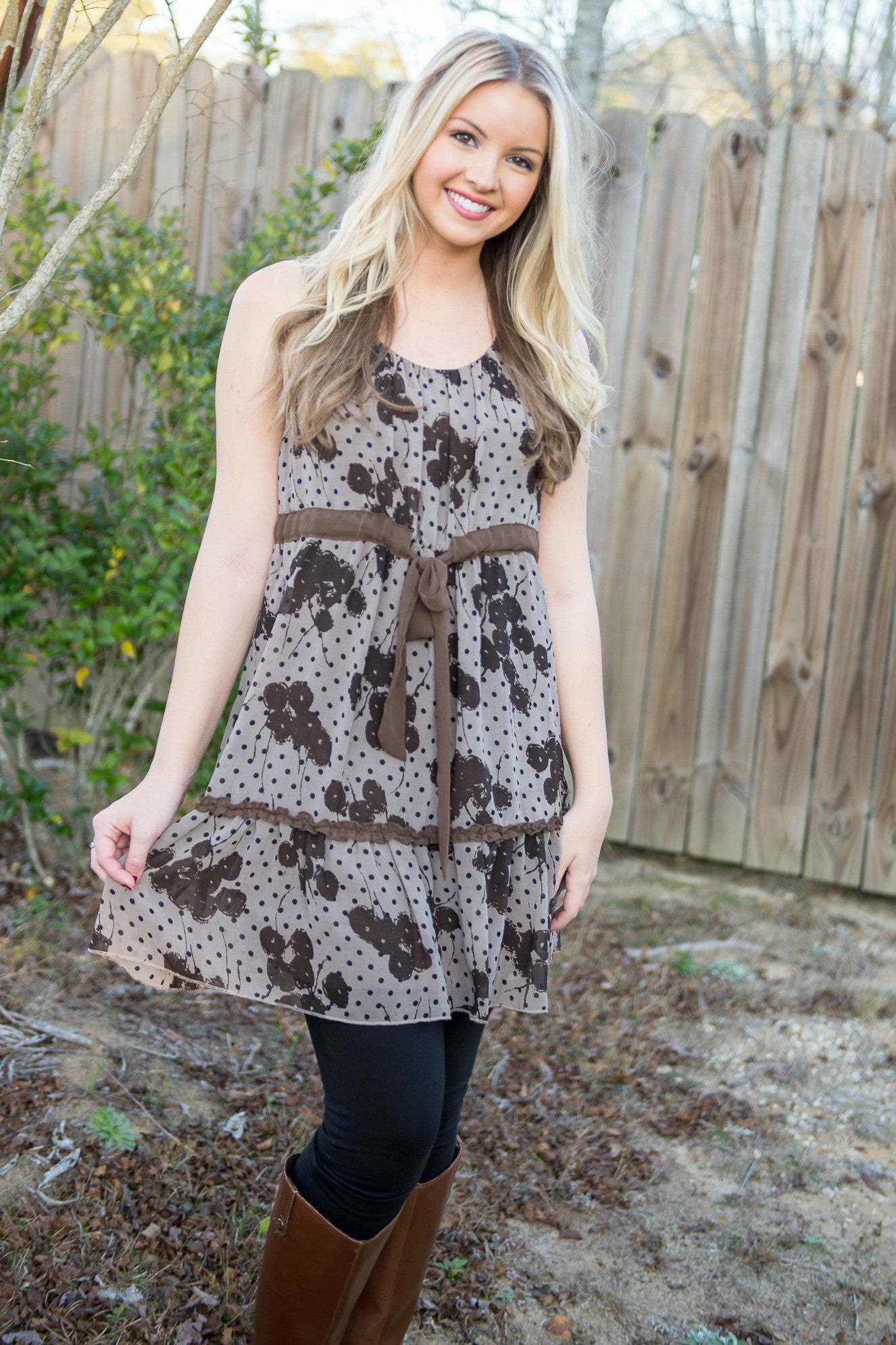 Mae Dress, Brown