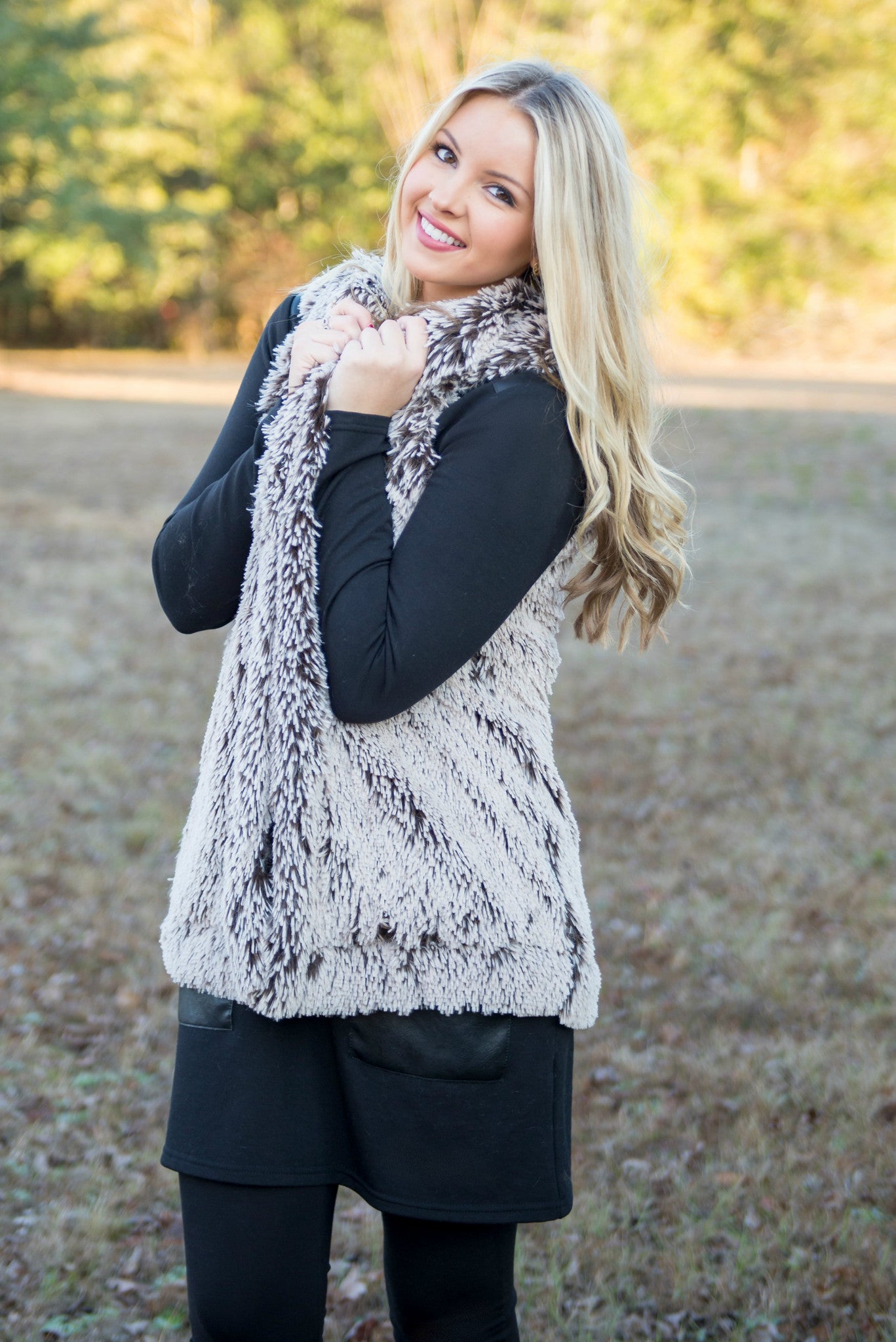 Uncle Frank: Shag Fur Vest, Brown