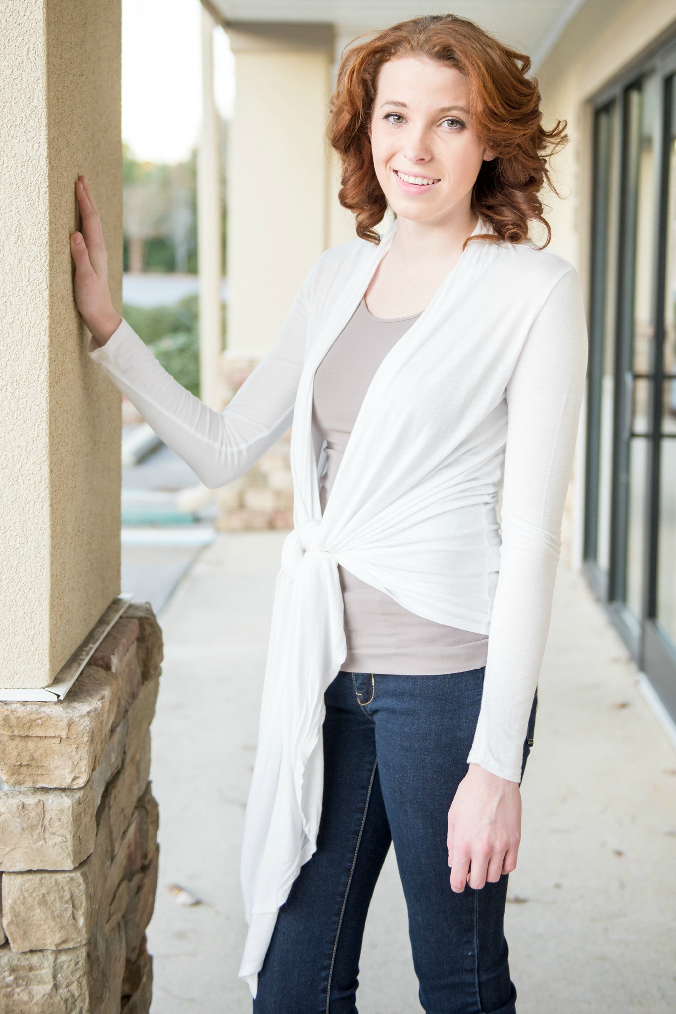 Ivey Cardigan, White