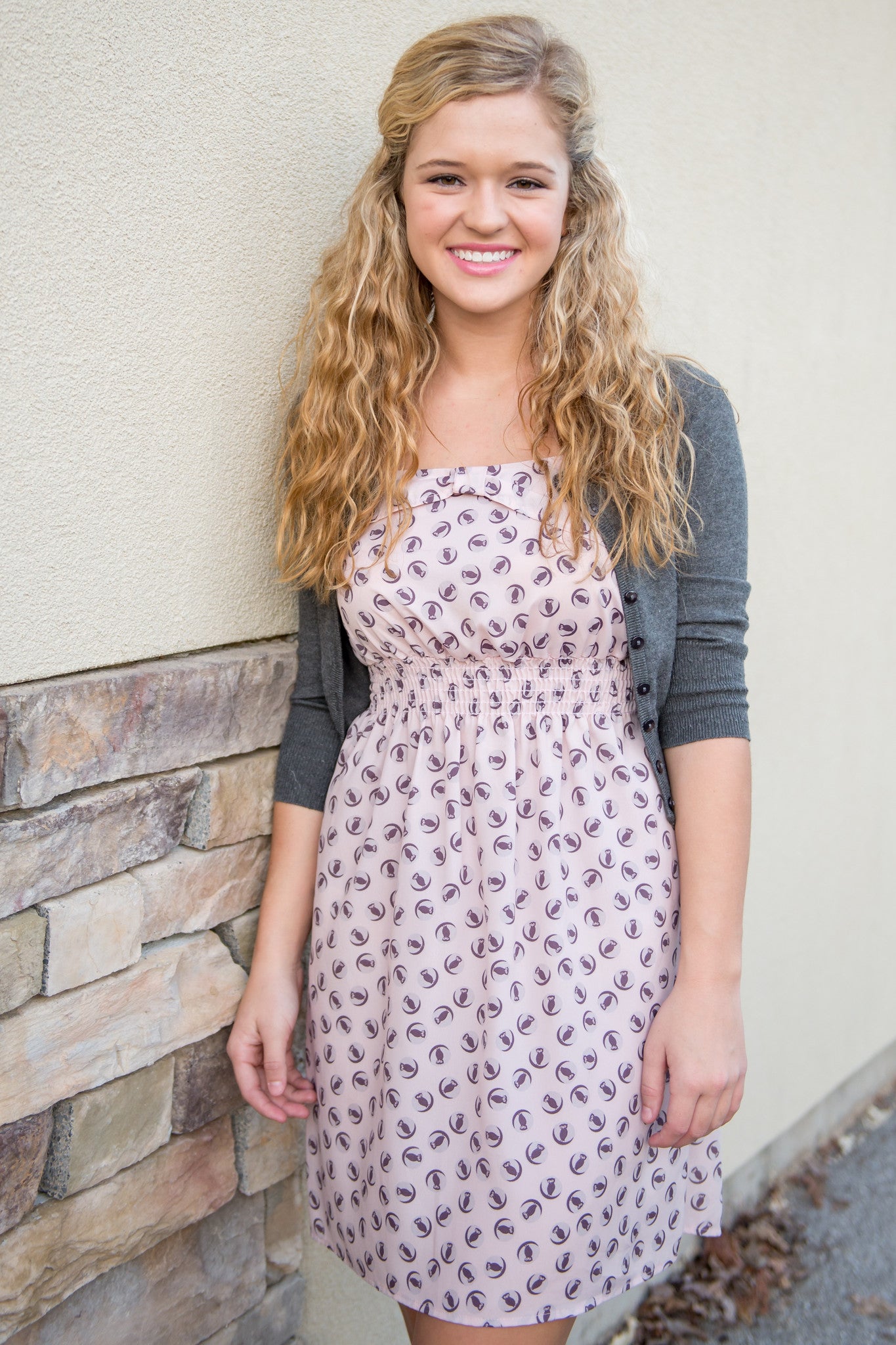 Owl Dress, Pink