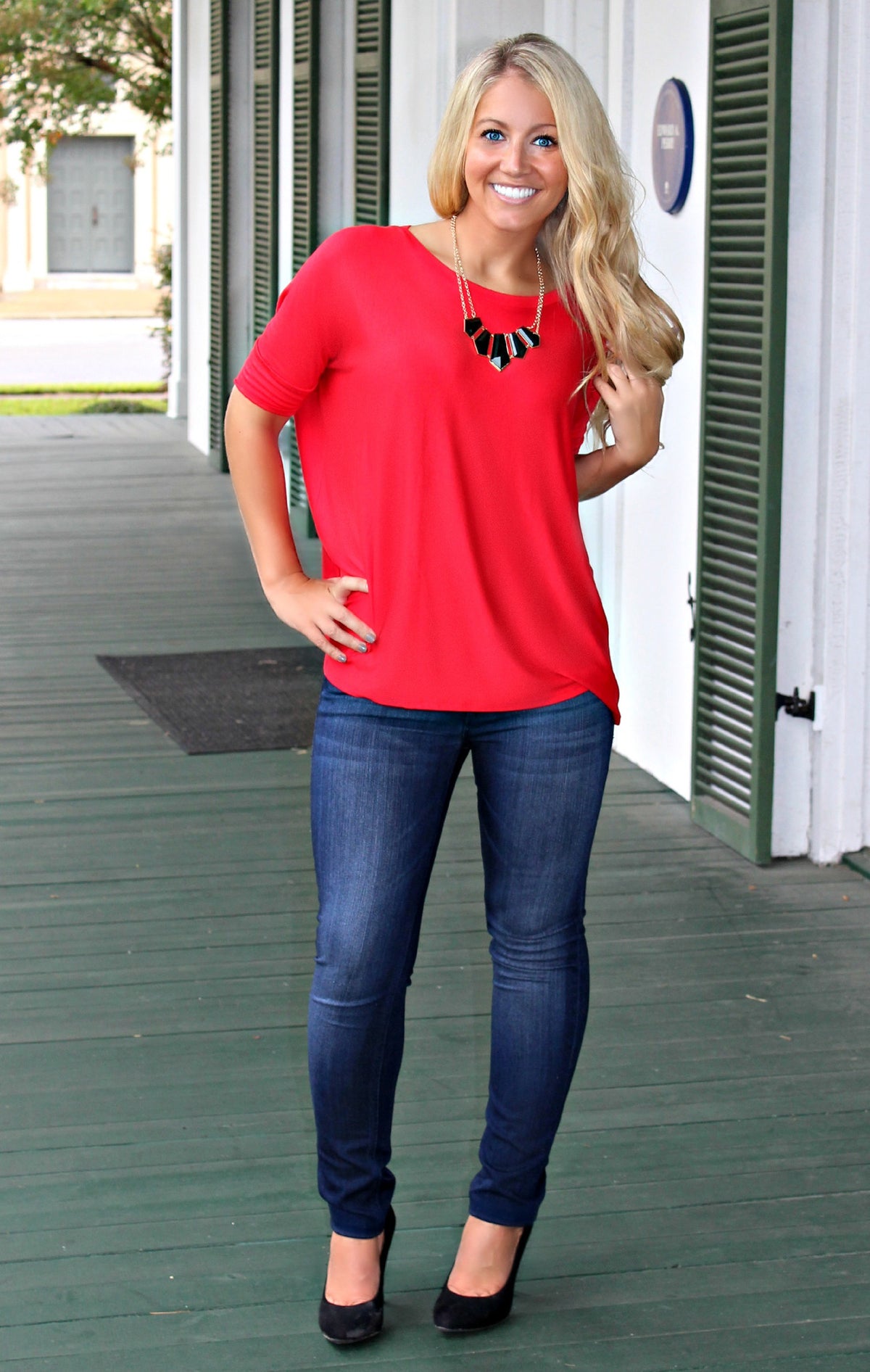 Glam: Clara Top, Red