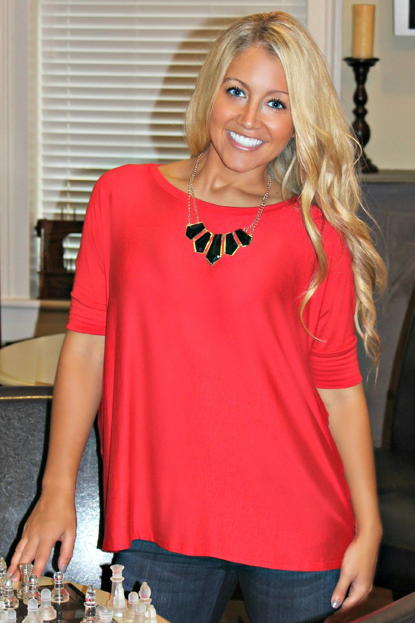 Glam: Clara Top, Red