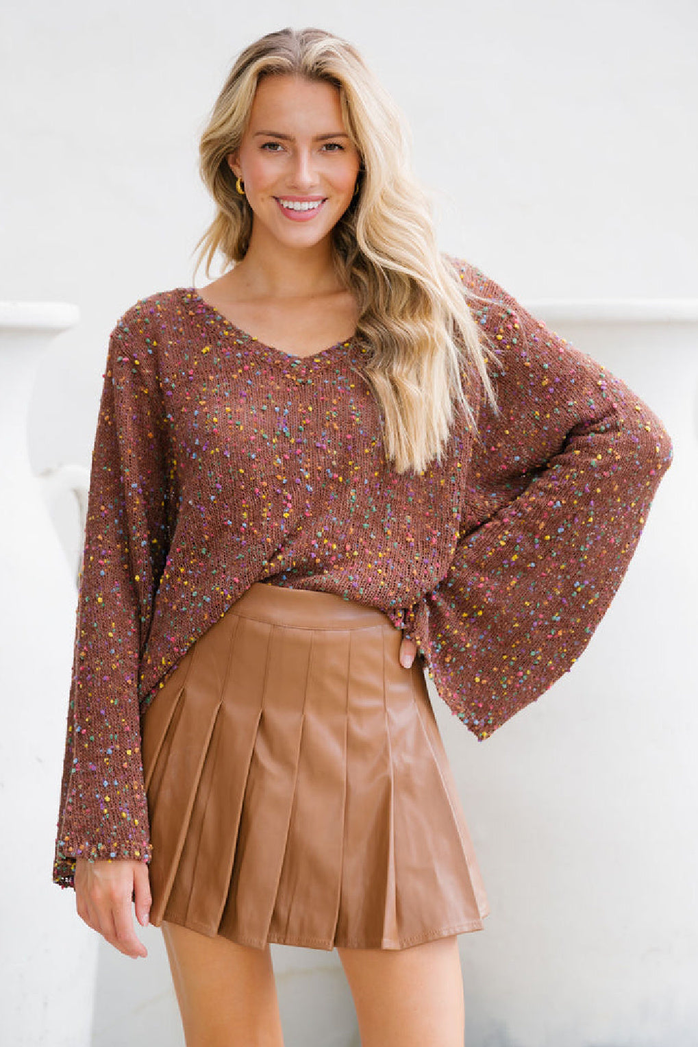 Confetti Sweater, Chocolate