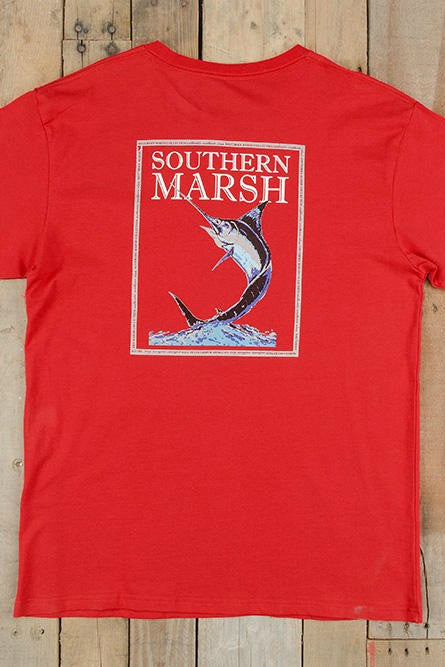 Southern Marsh: Fishing Tee, Red