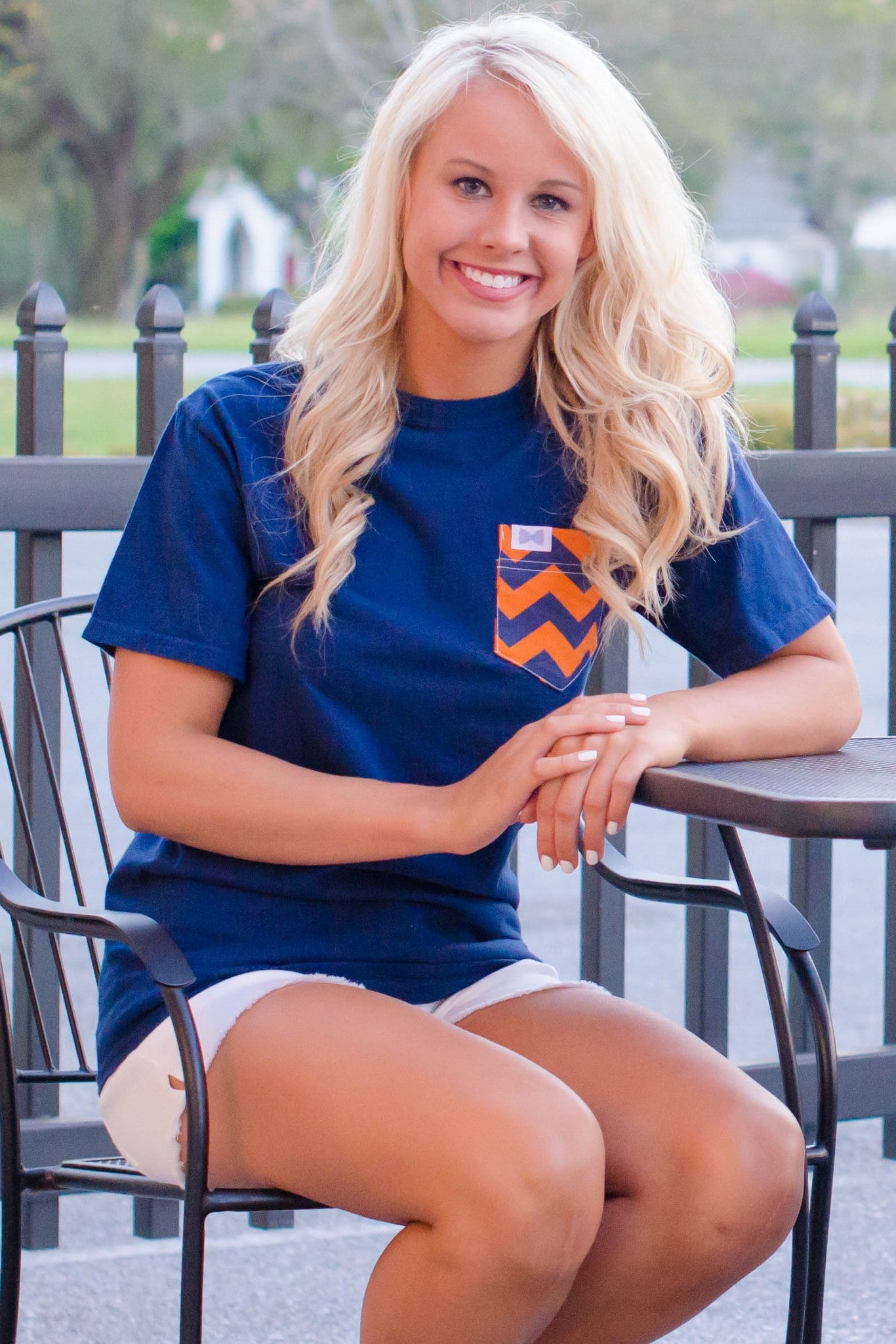 Fraternity Collection: Auburn Pocket Tee, Navy