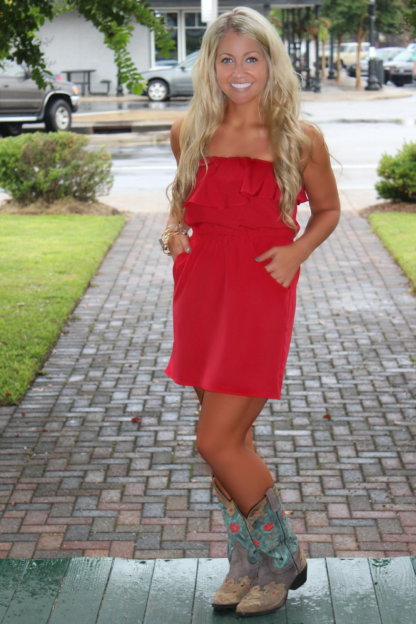 Glam: Lilly Dress, Red