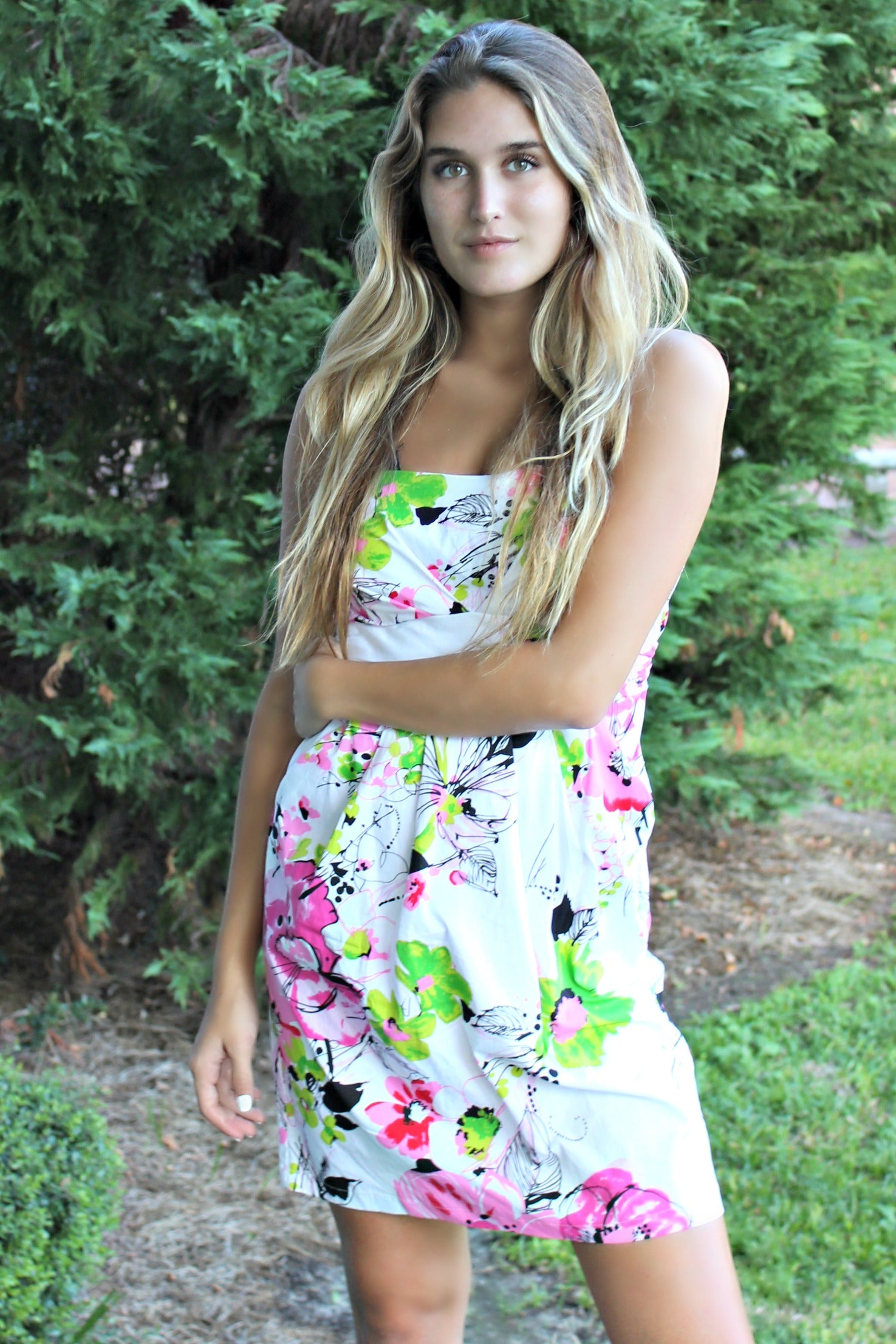 Floral Print Dress, Multi