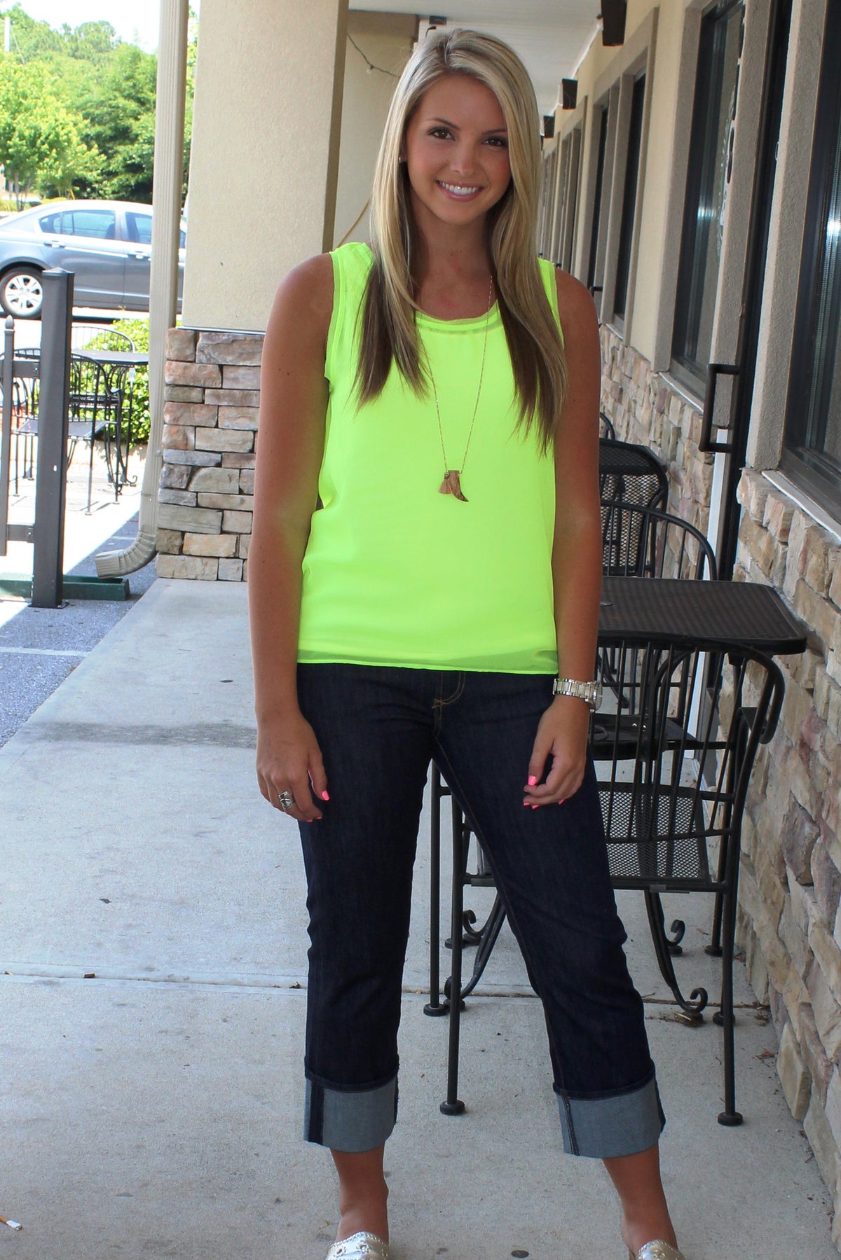 Lori Neon Top, Green