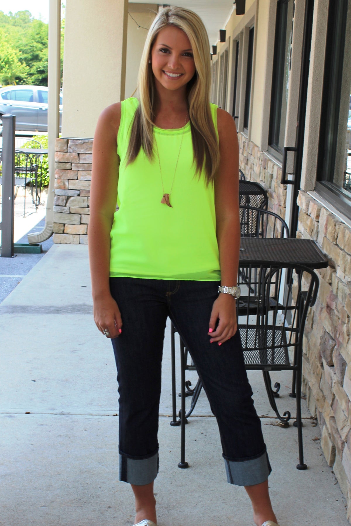 Lori Neon Top, Green