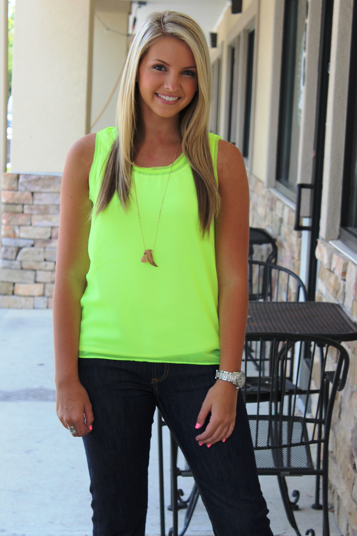 Lori Neon Top, Green