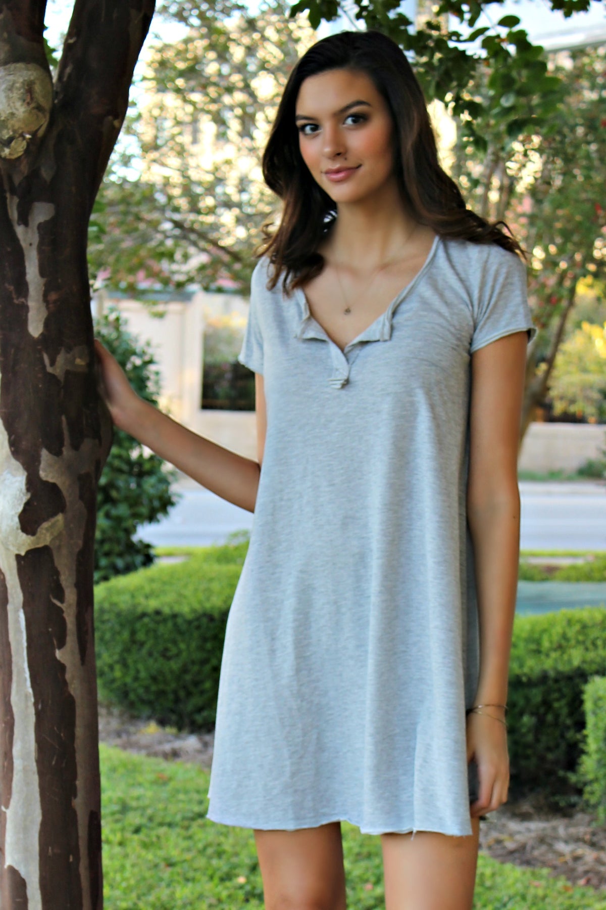 Z Supply: T-Shirt Dress, Gray