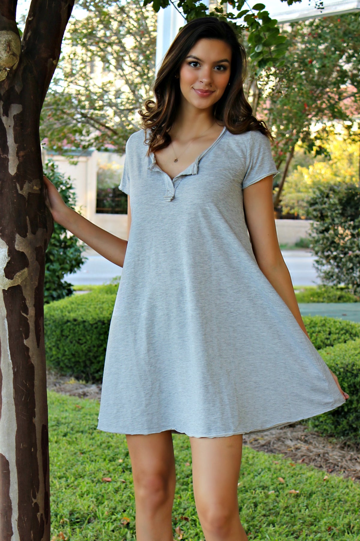 Z Supply: T-Shirt Dress, Gray