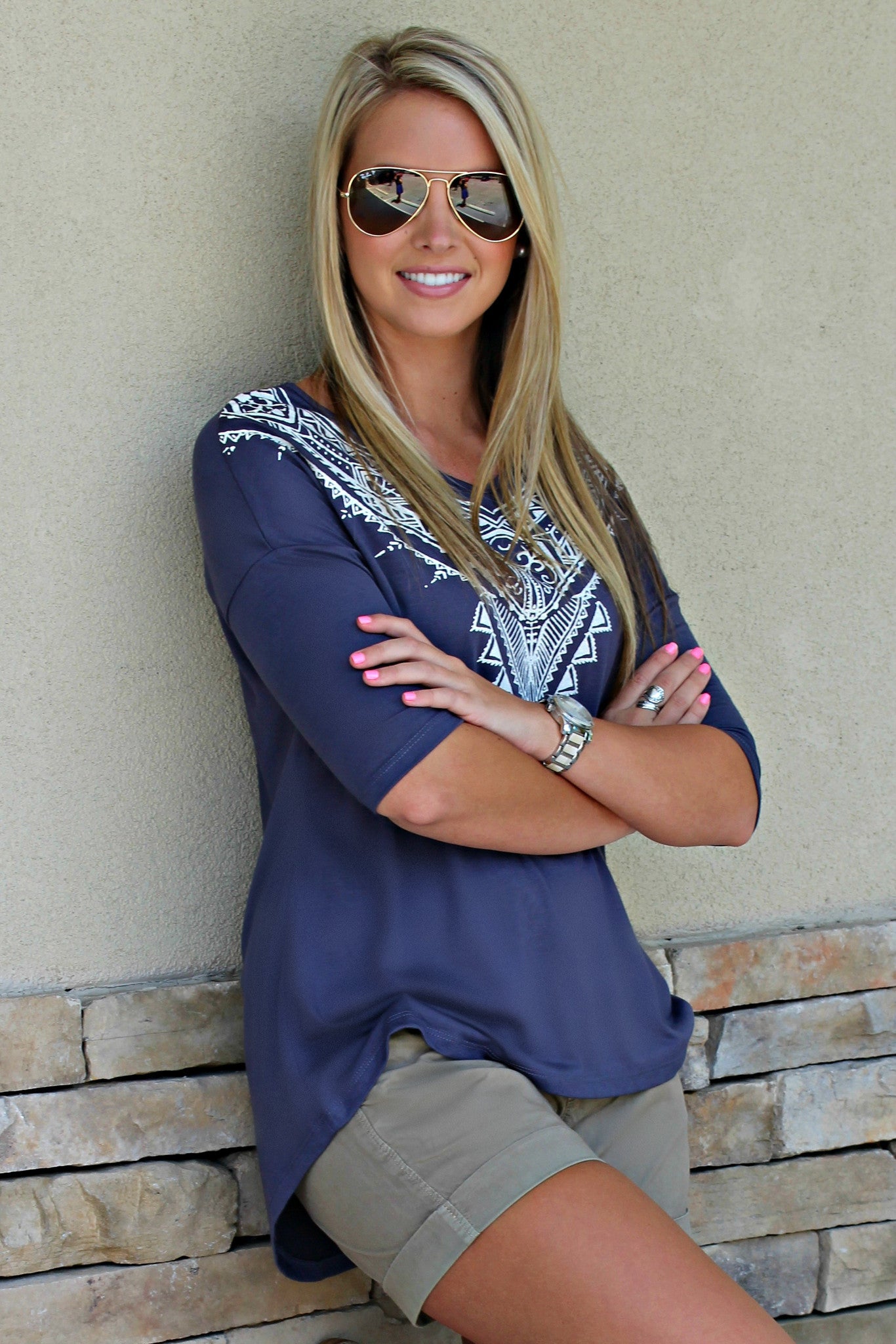 Hope Top, Navy