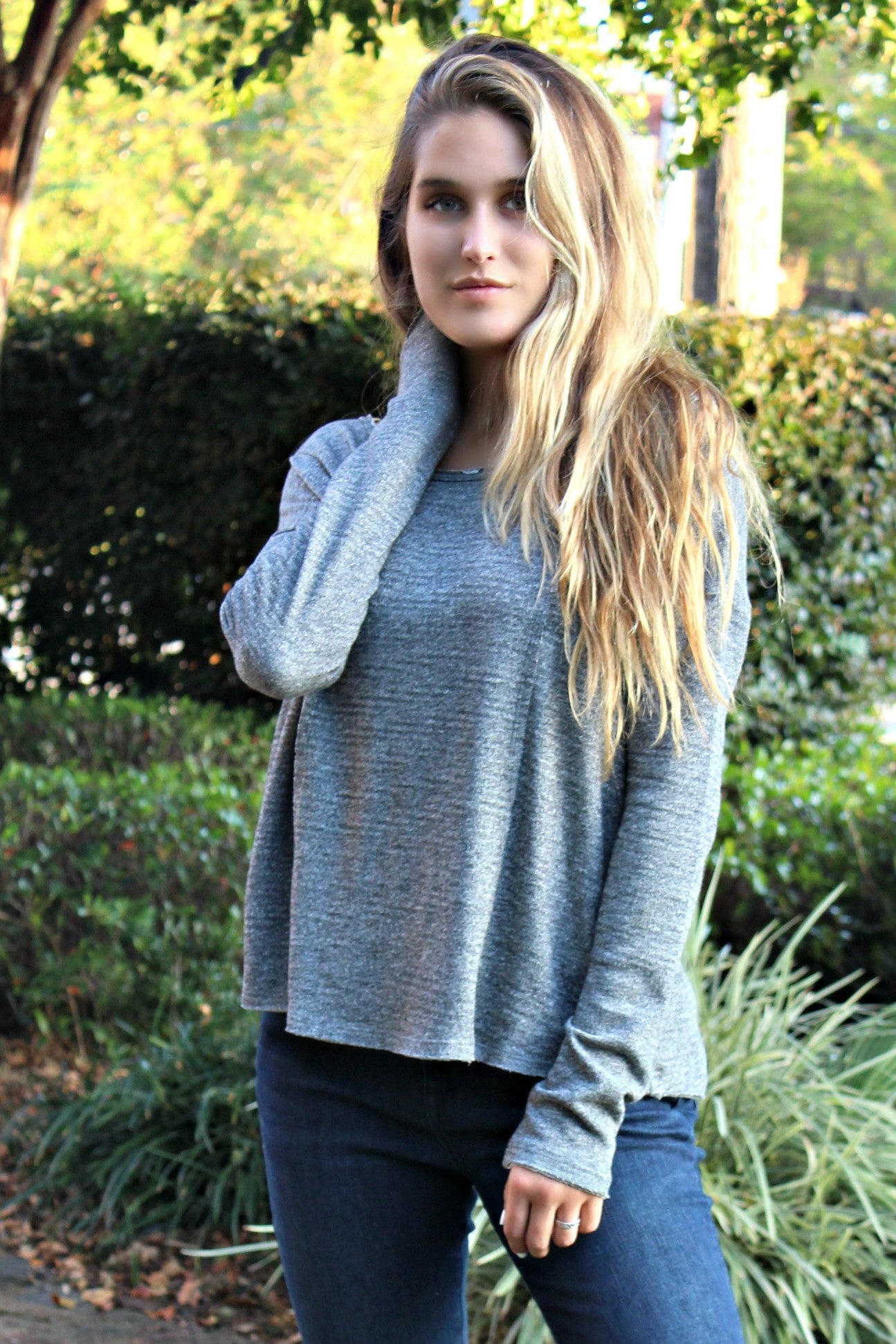 Winding Road Top, Gray