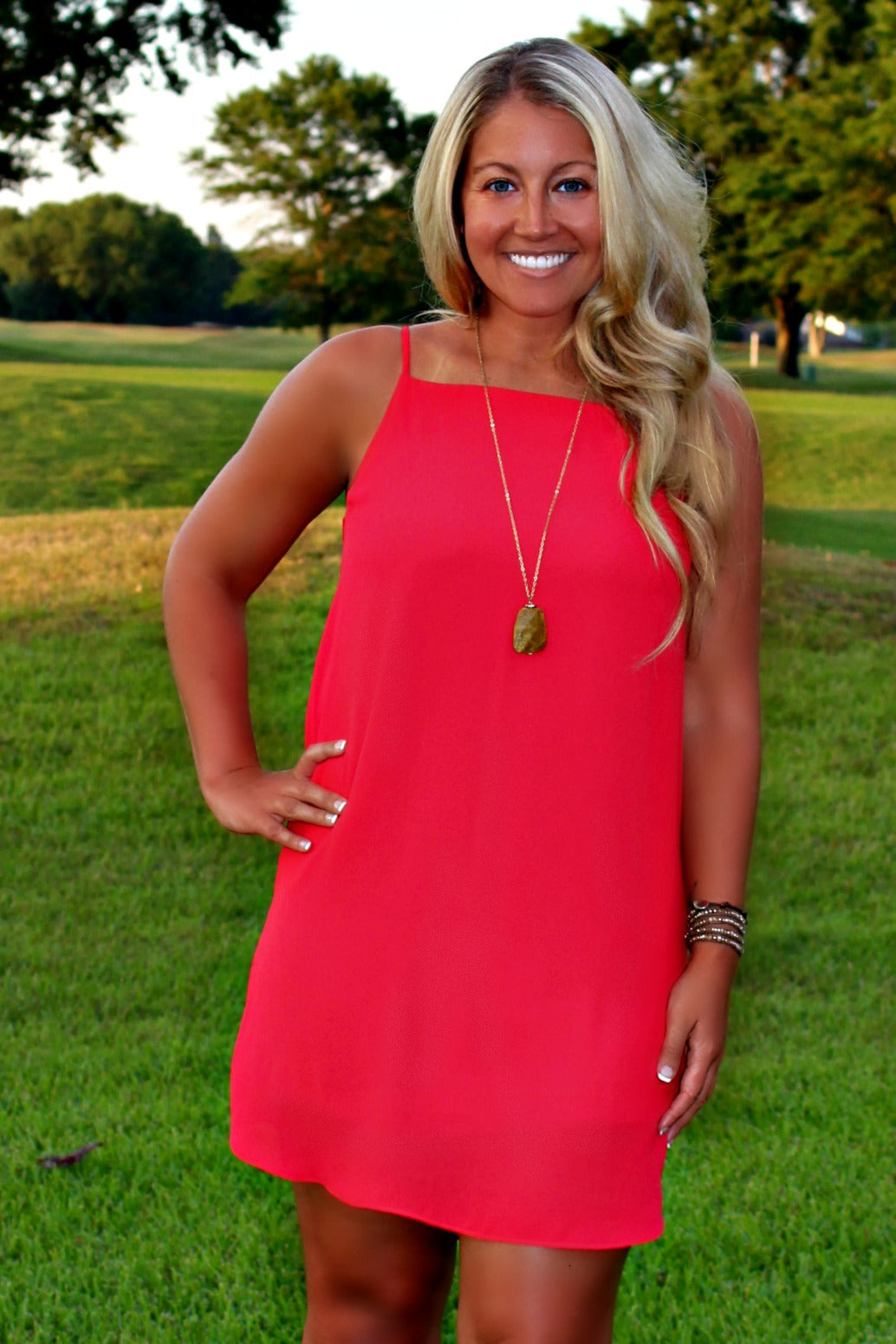 Sherrie Dress, Coral