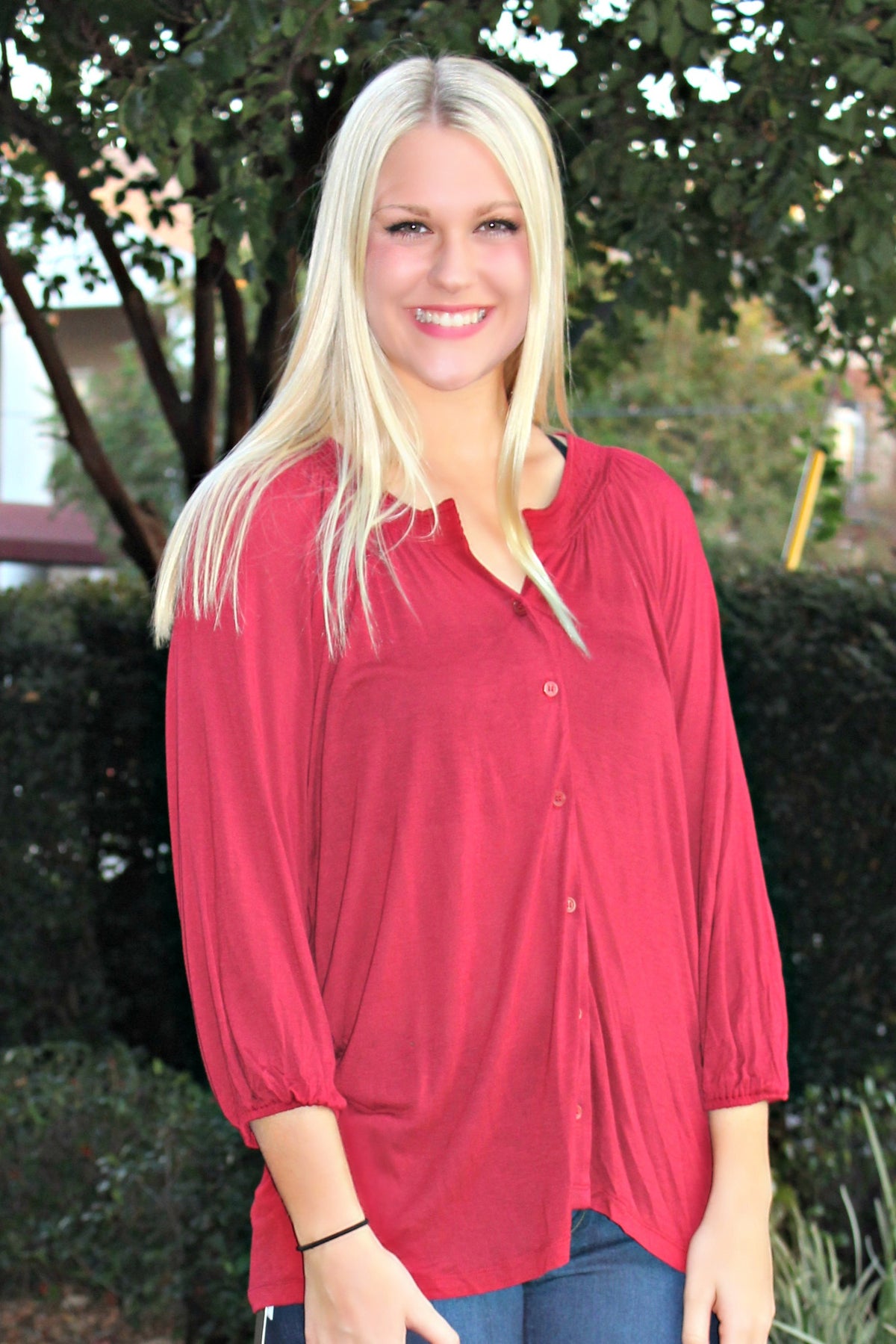 Kensie: Riley Top, Burgundy