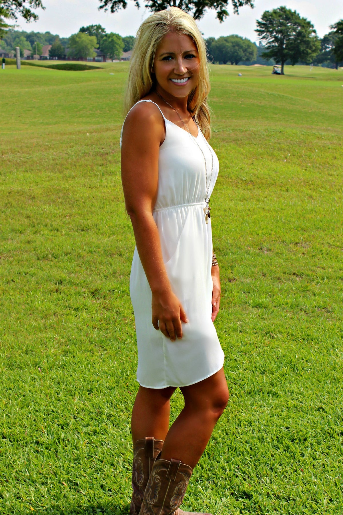 Everly: Mara Dress, White