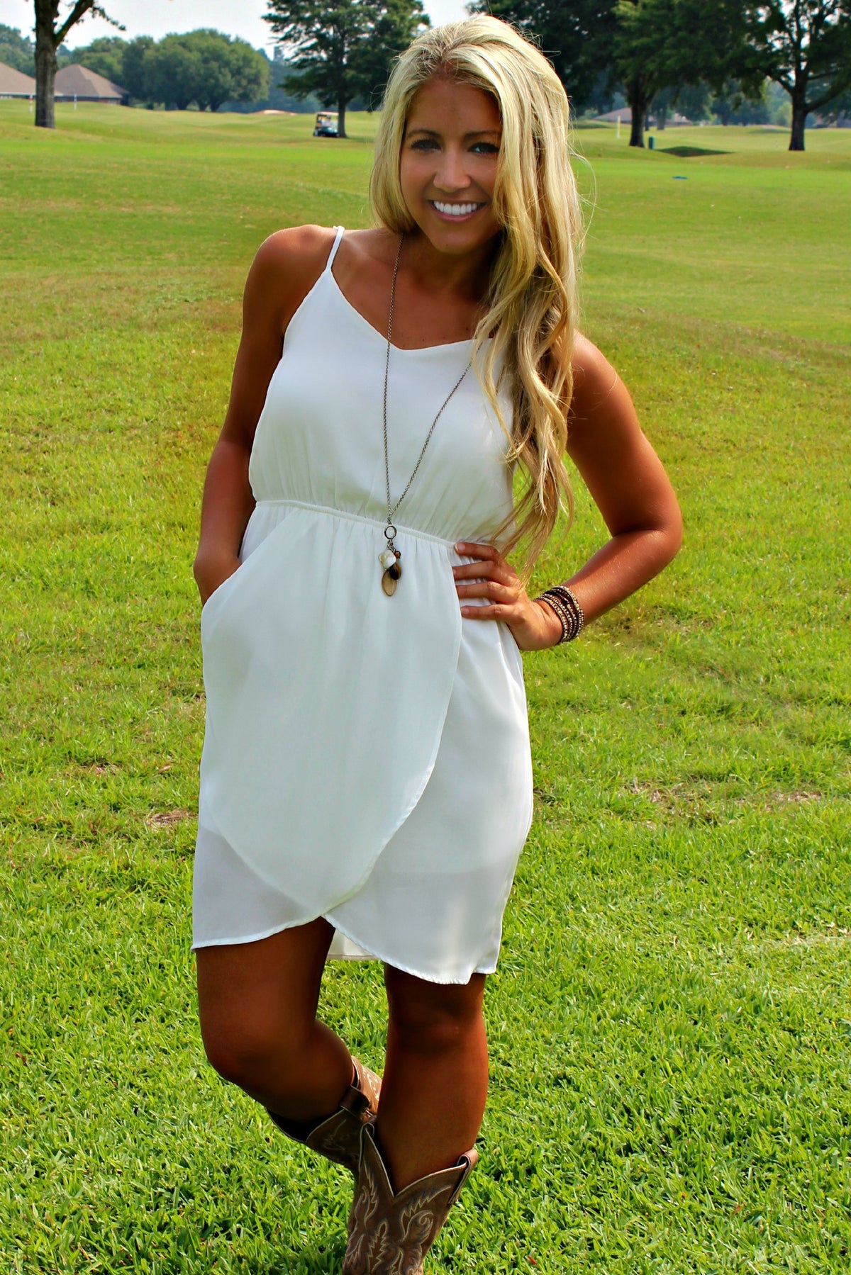 Everly: Mara Dress, White