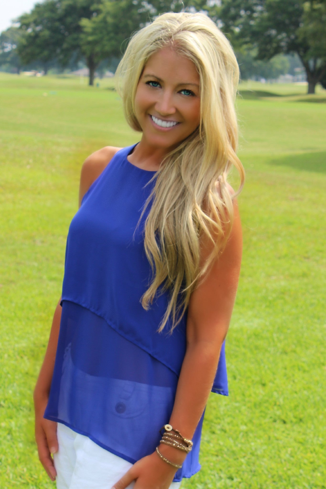 Everly: Kay Sleeveless Top, Royal