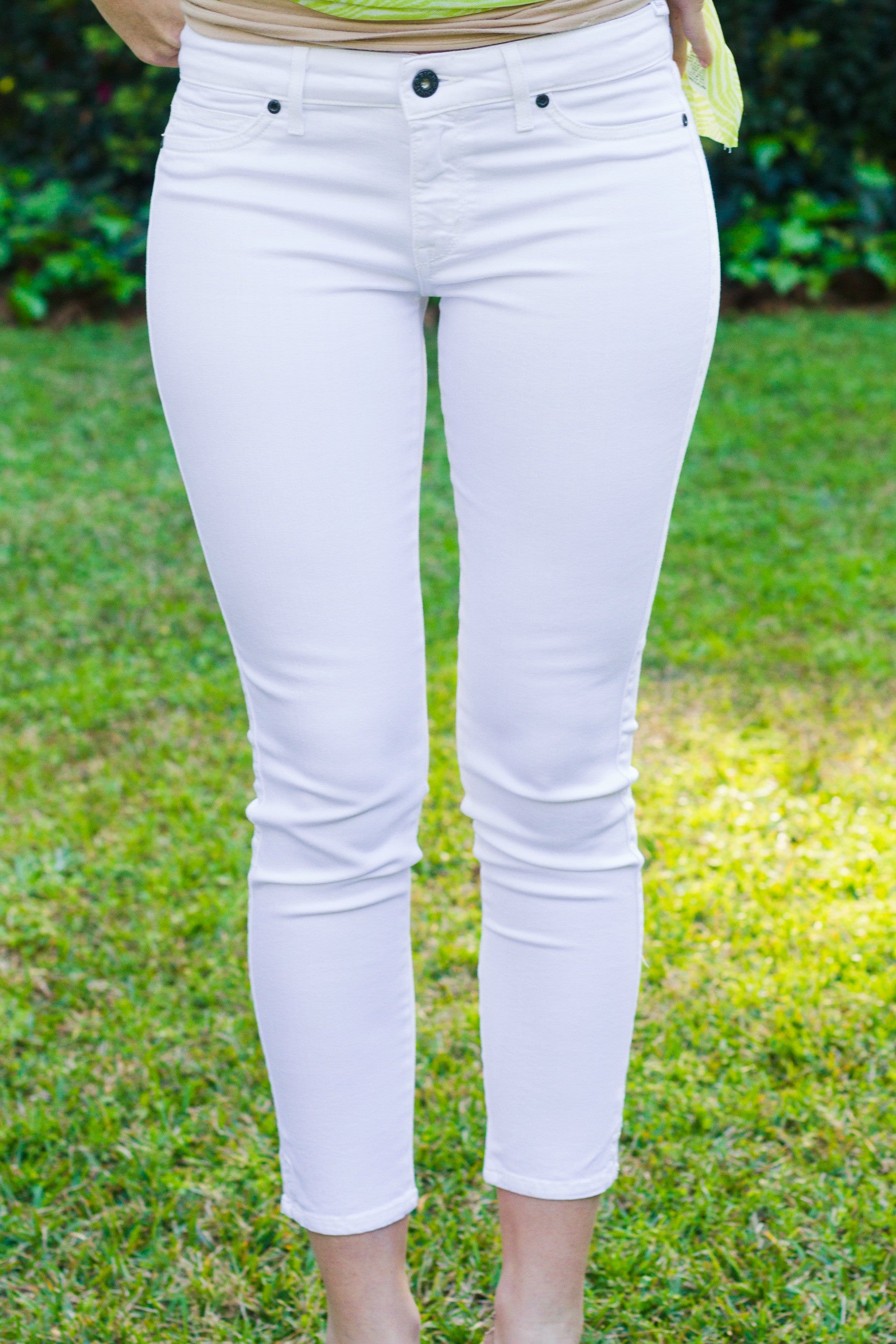 Rich & Skinny: Coronado Crop, White