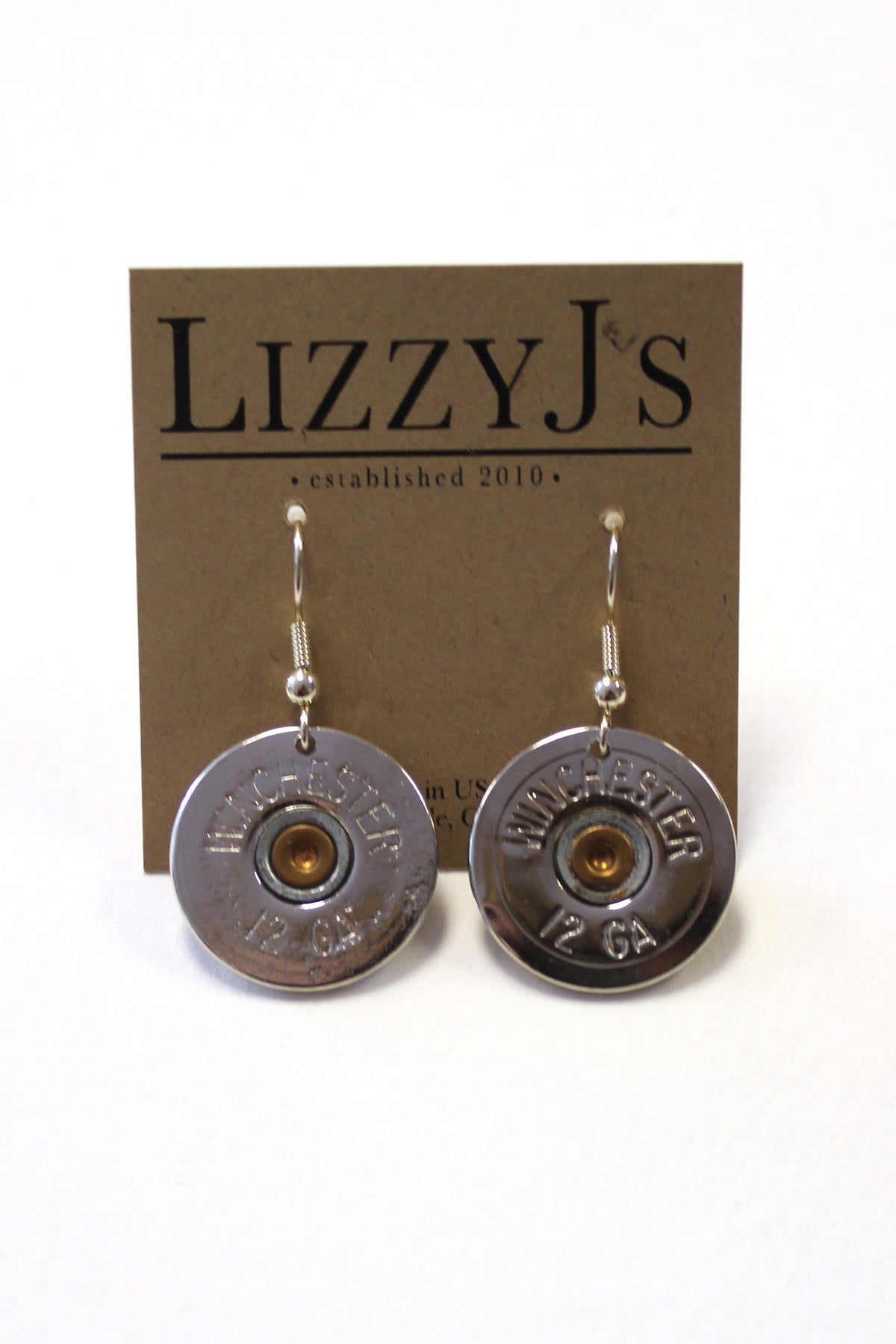 Lizzy J&#39;s: Shotgun Shell Earrings, Silver