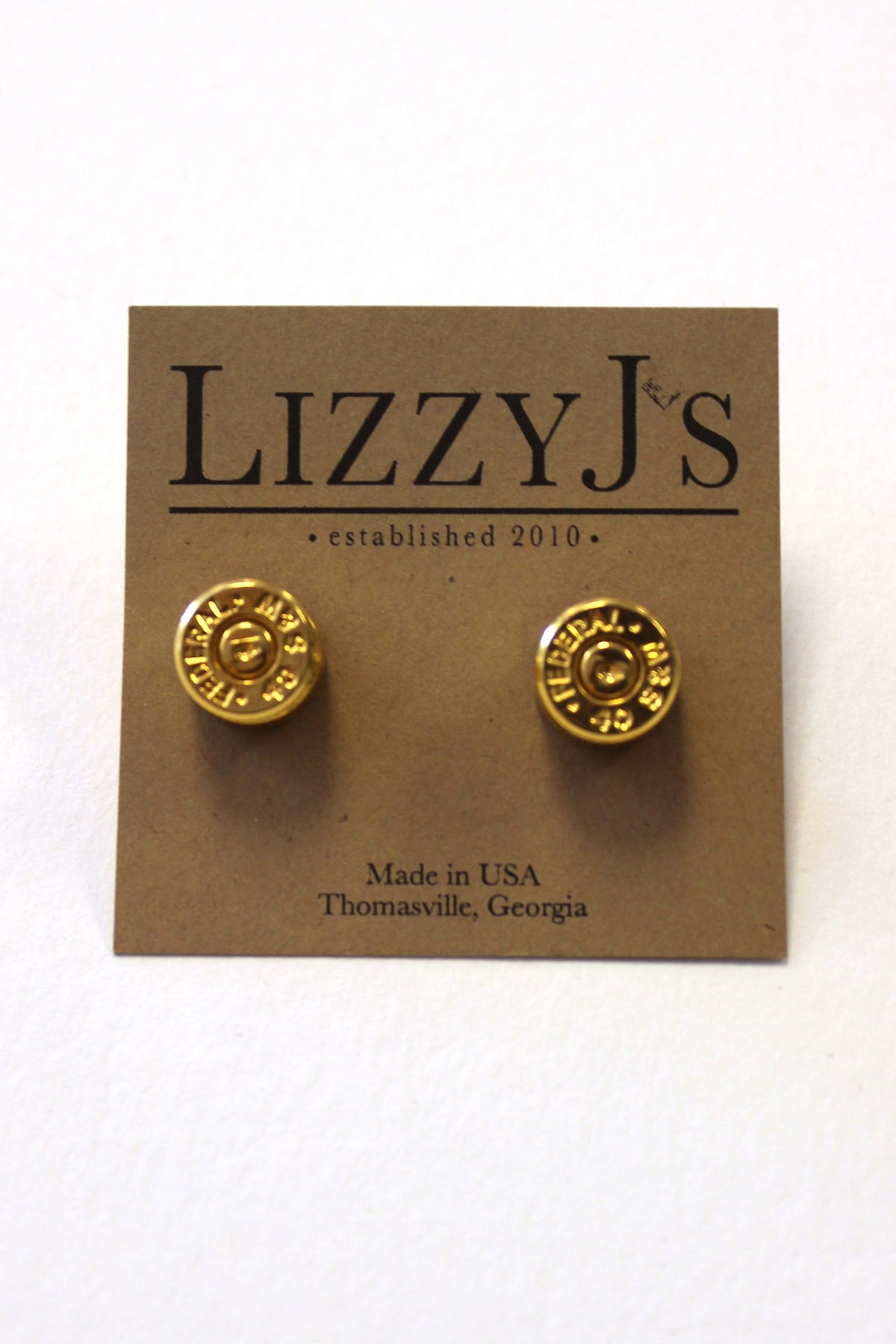 Lizzy J&#39;s Gold Bullet Earrings