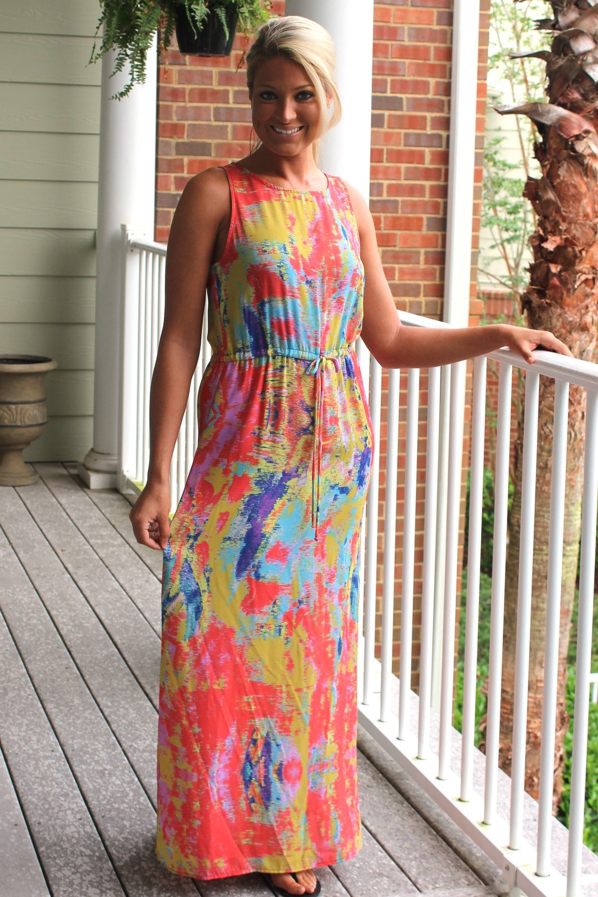 Glam: Avery Maxi Dress, Coral