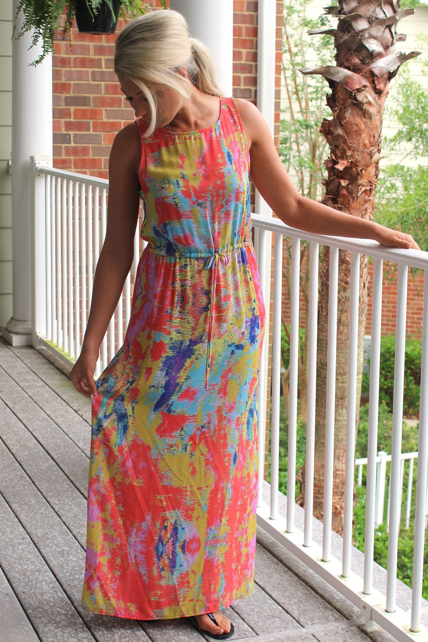 Glam: Avery Maxi Dress, Coral